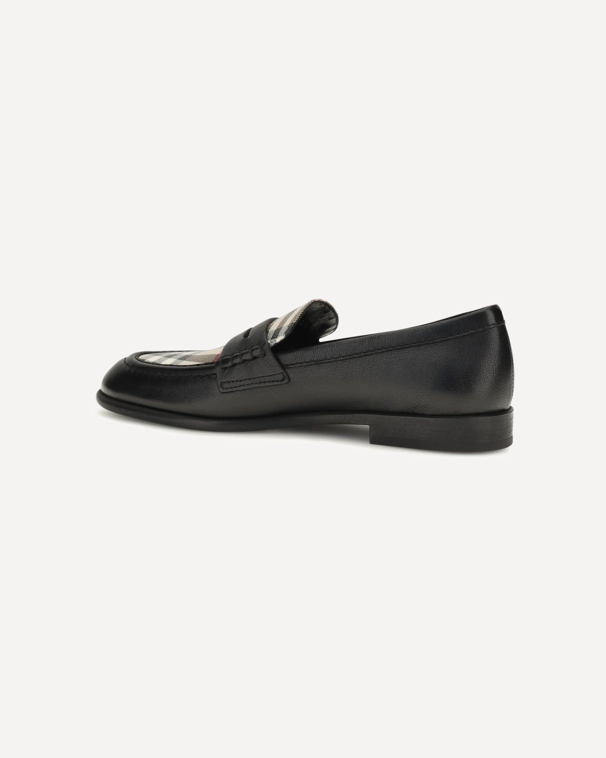 Burberry Opal Leather Check Loafers