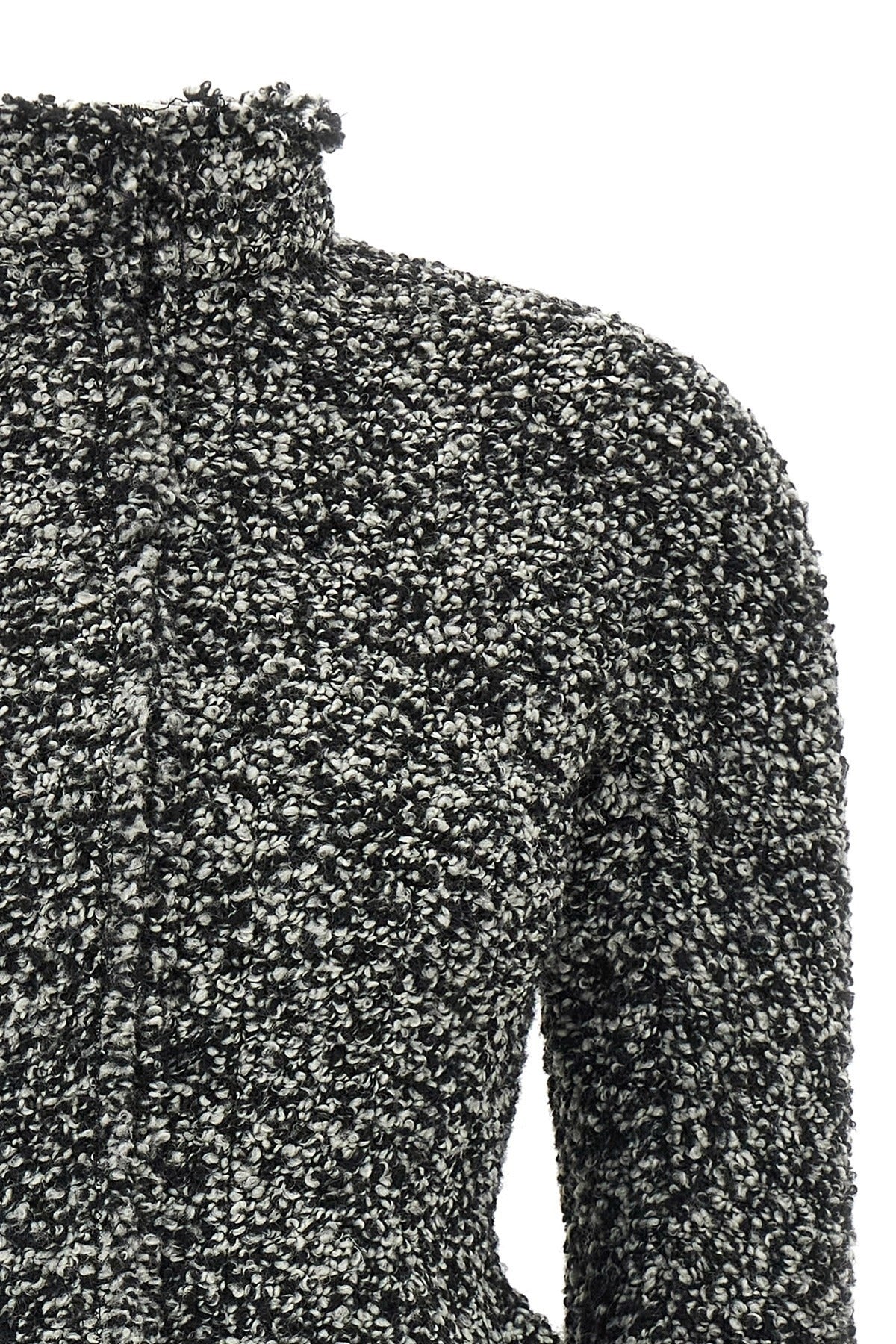 Alberta Ferretti Bouclé Peplum Blazer