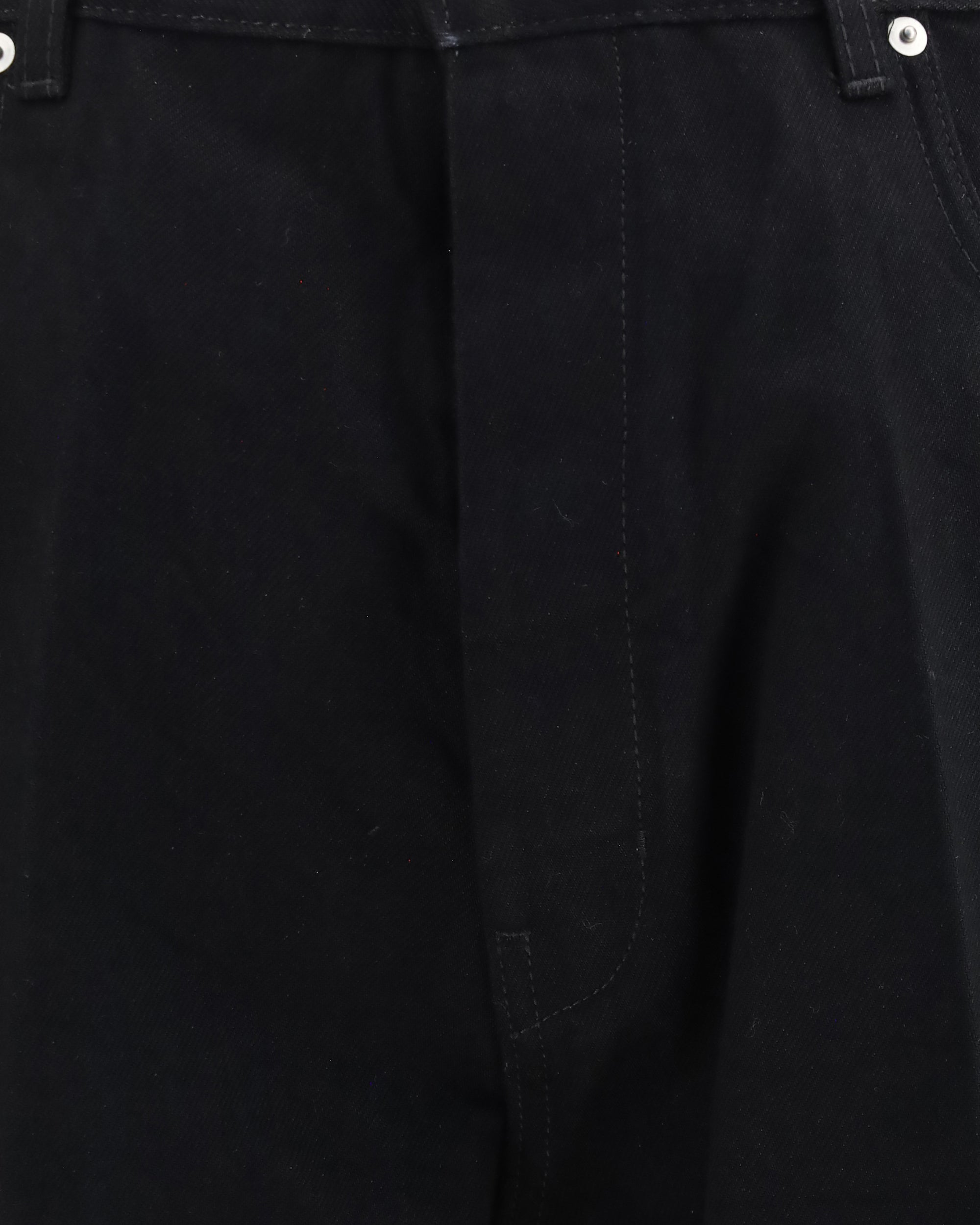 Rick Owens Frayed Hem Cotton Jeans