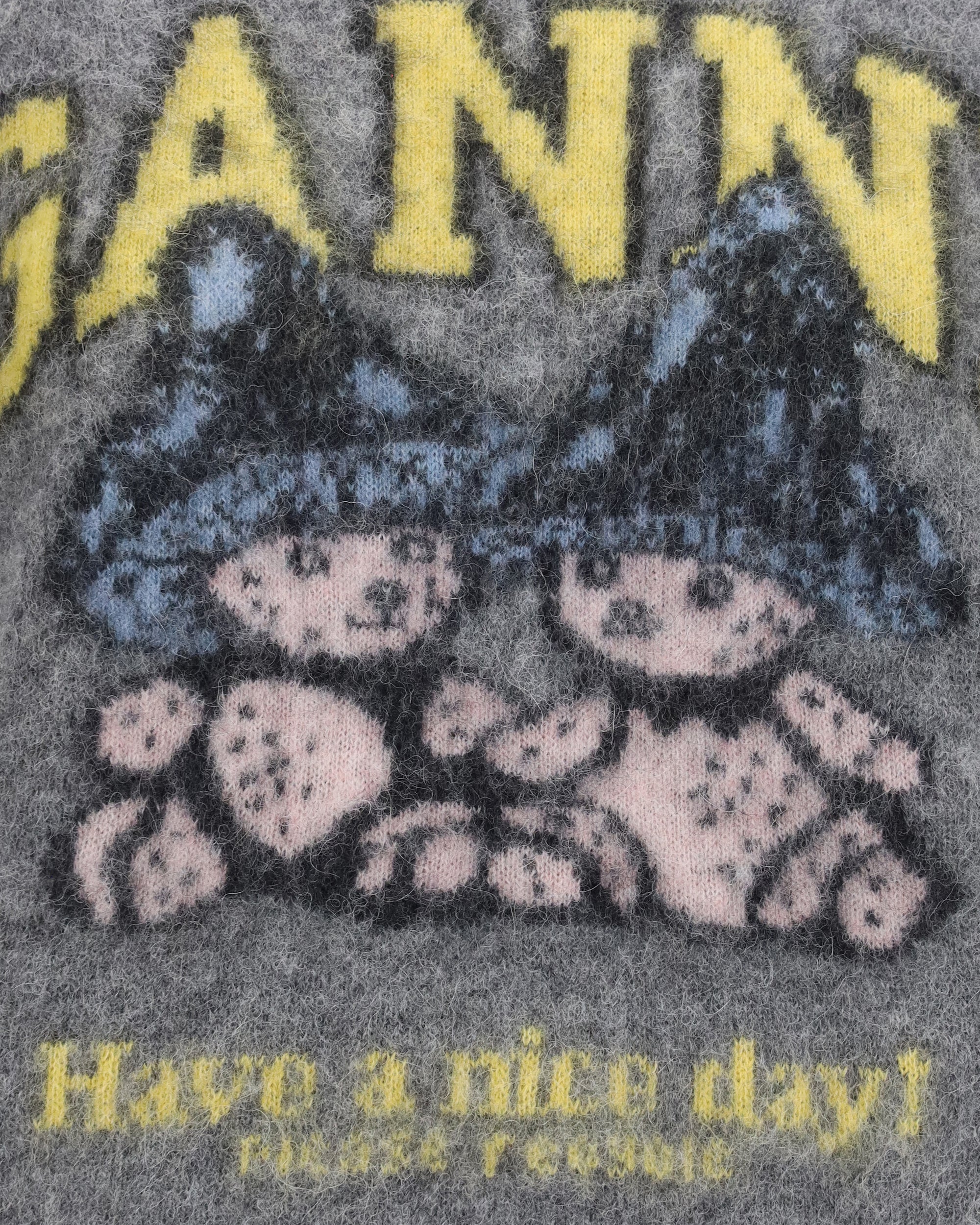 Ganni Mushroom Teddy Alpaca-Blend Sweater