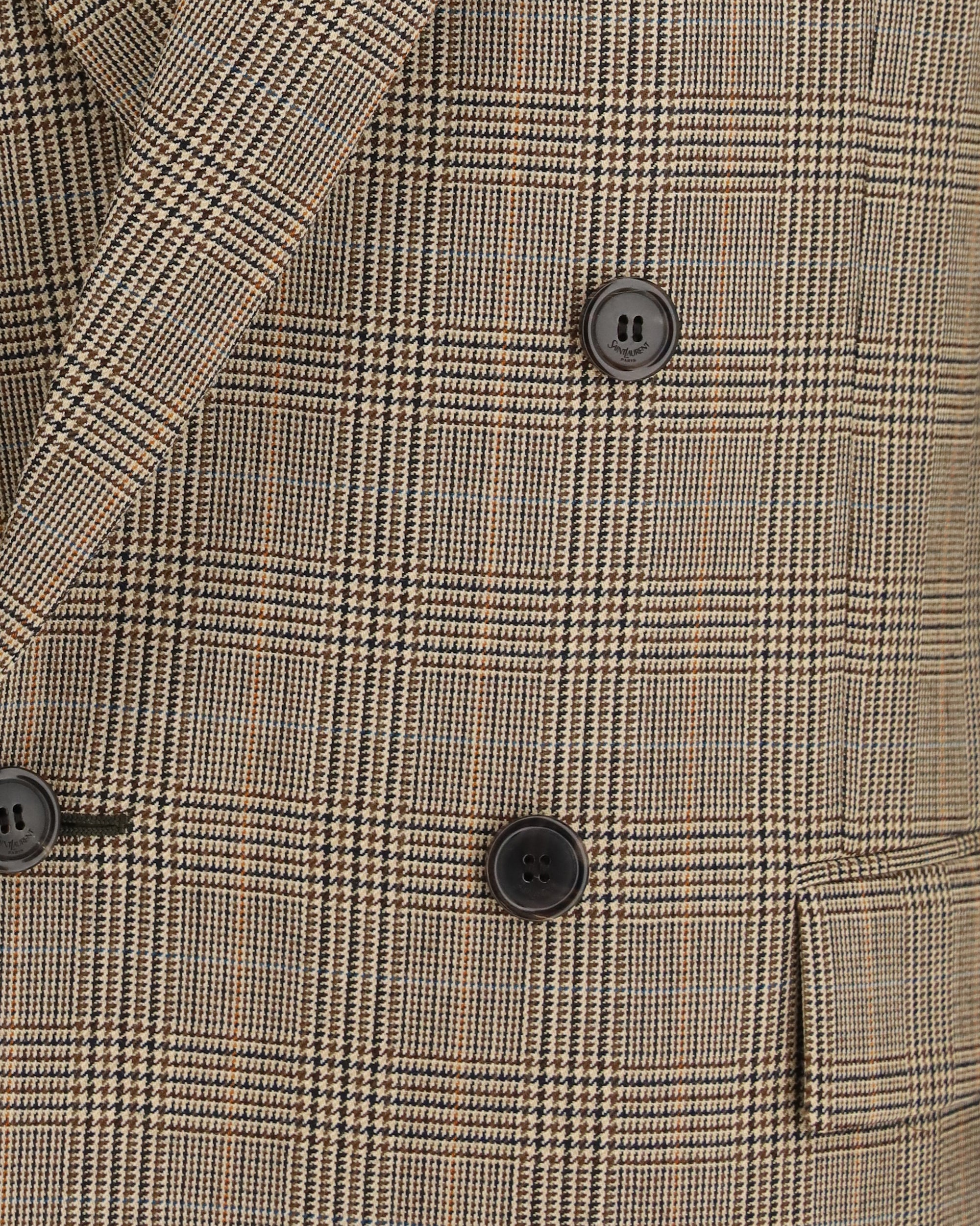 Saint Laurent Blazer in Lana Pied de Poule Principe di Galles