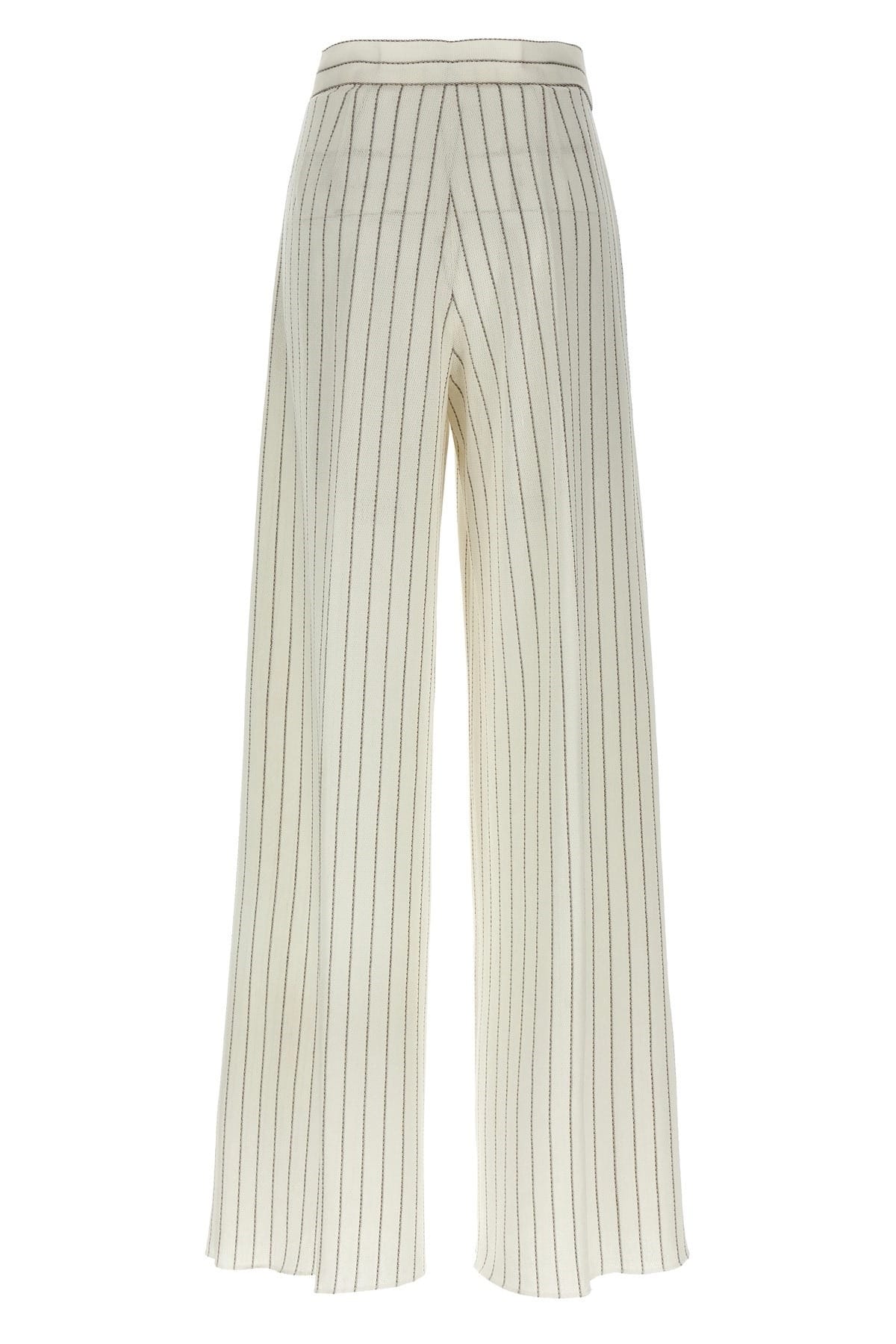 Max Mara Clarion Pinstriped Wide-Leg Pants