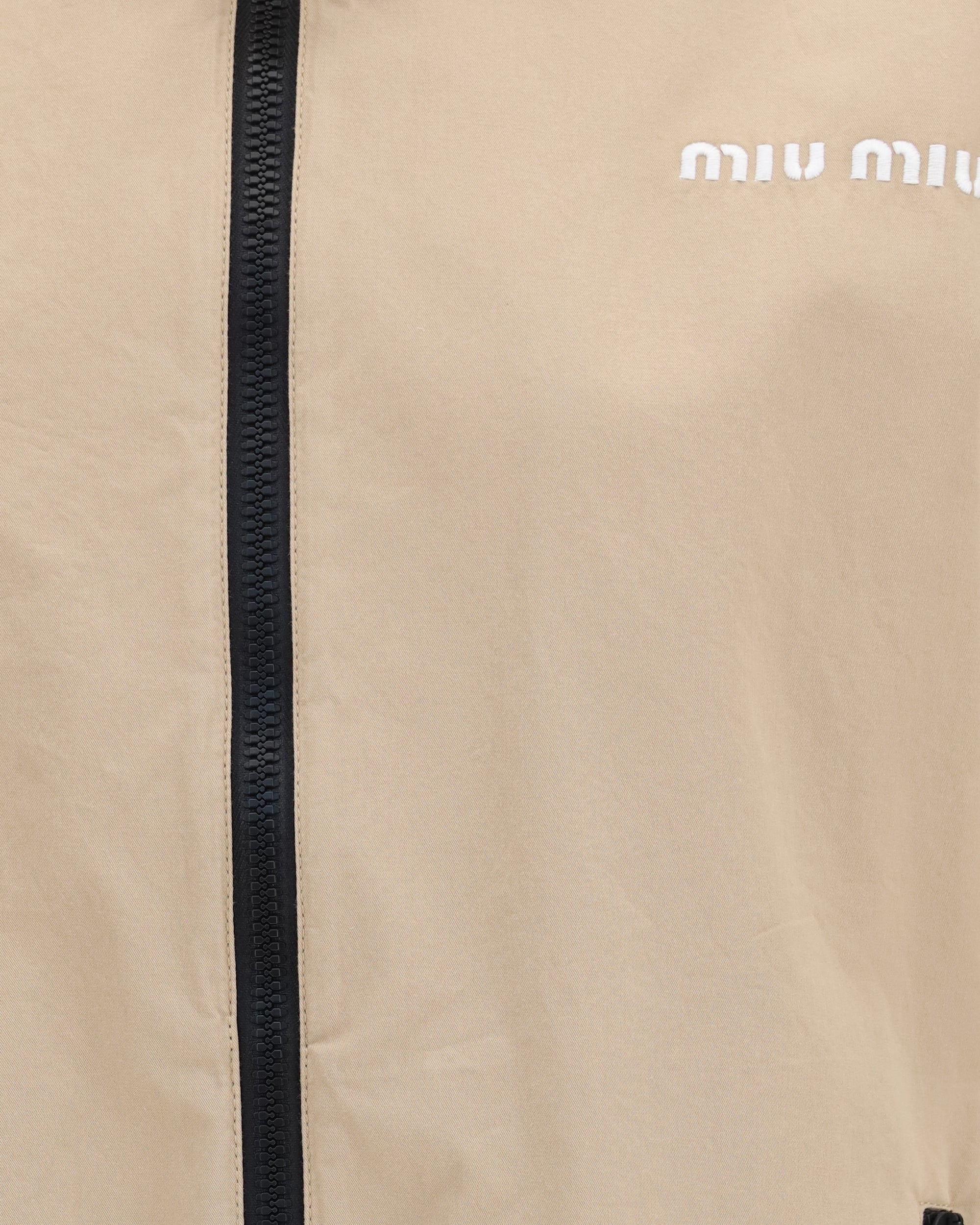 Miu Miu Gabardine Jacket With Zip
