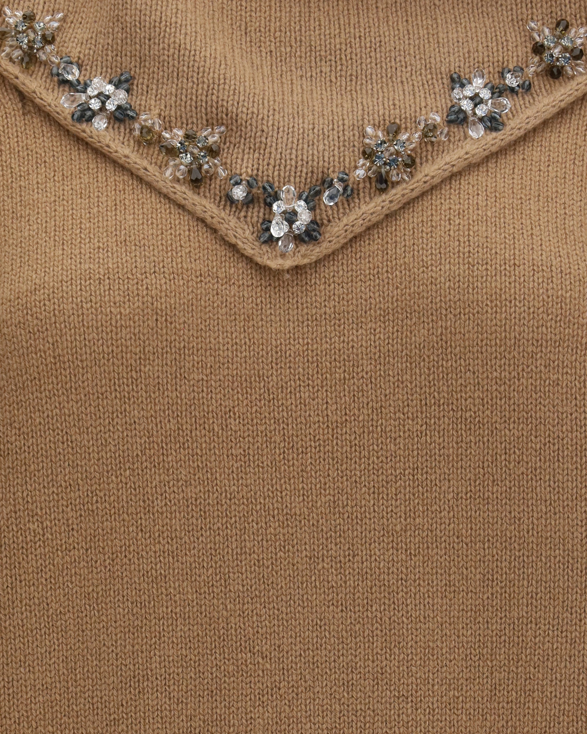 Prada Maglione in cashmere con sciarpa gioiello