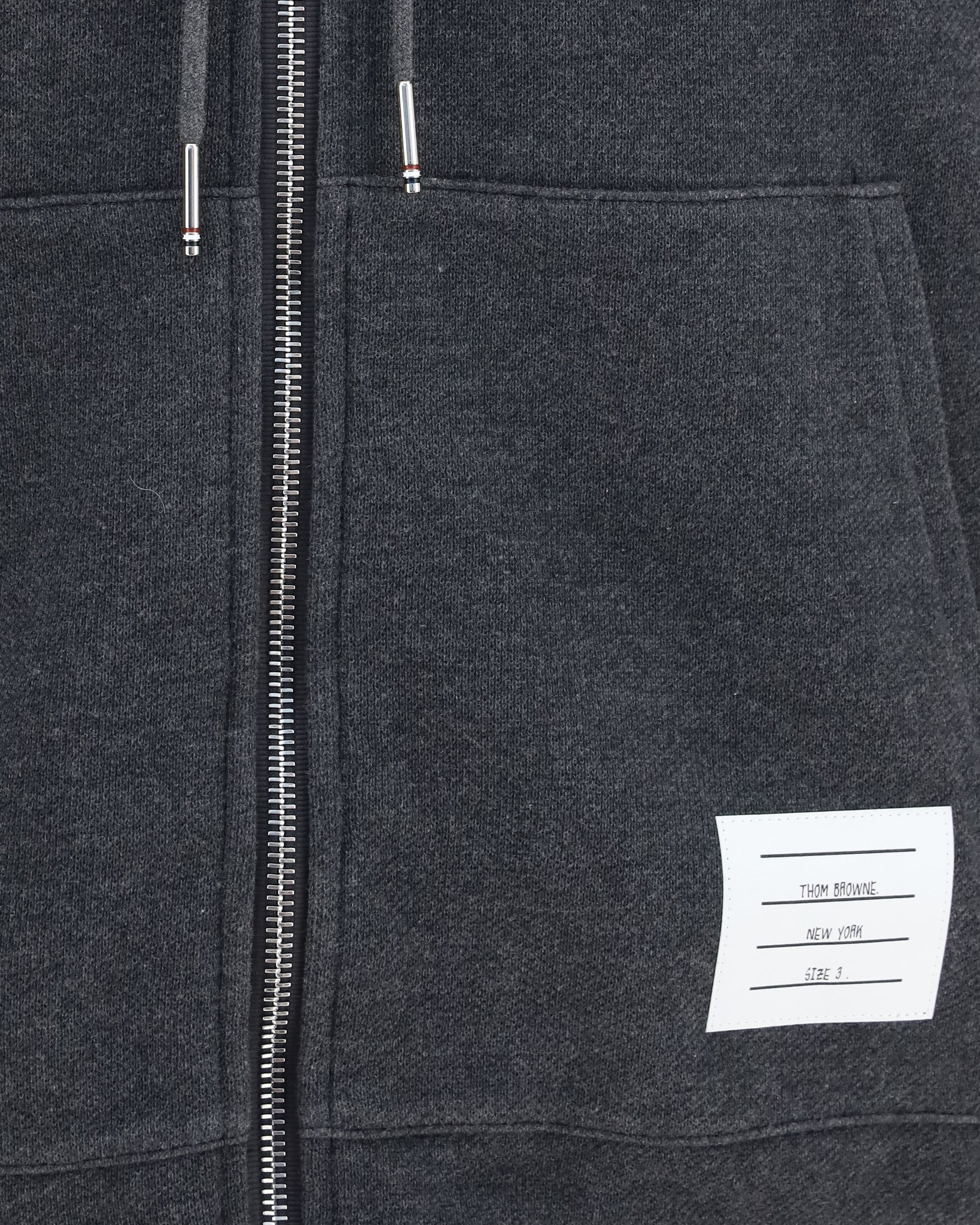 Thom Browne Classic Loopback 4-Bar Zip-Up Hoodie