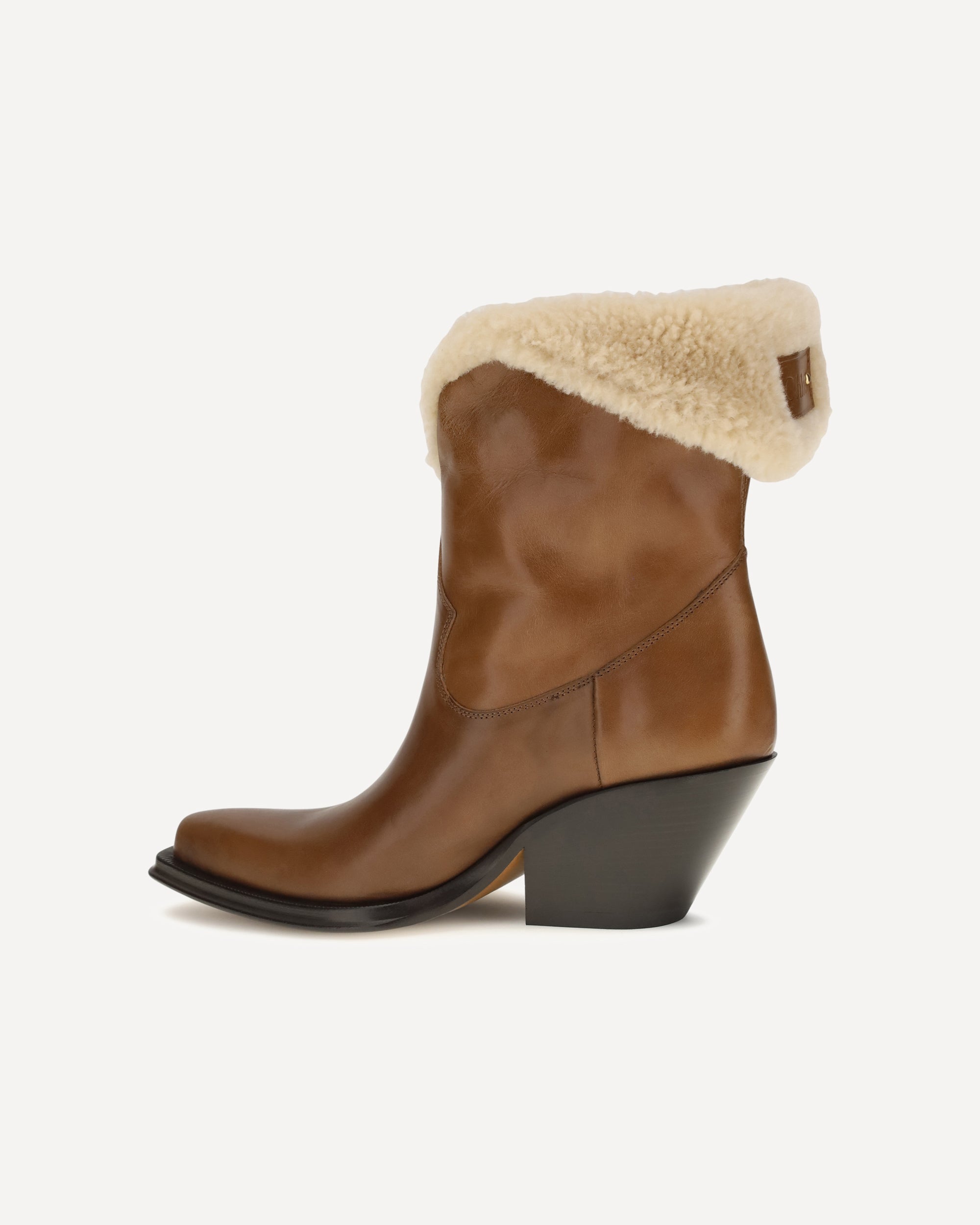 Chloé Azelan Fur-Lined Ankle Boots