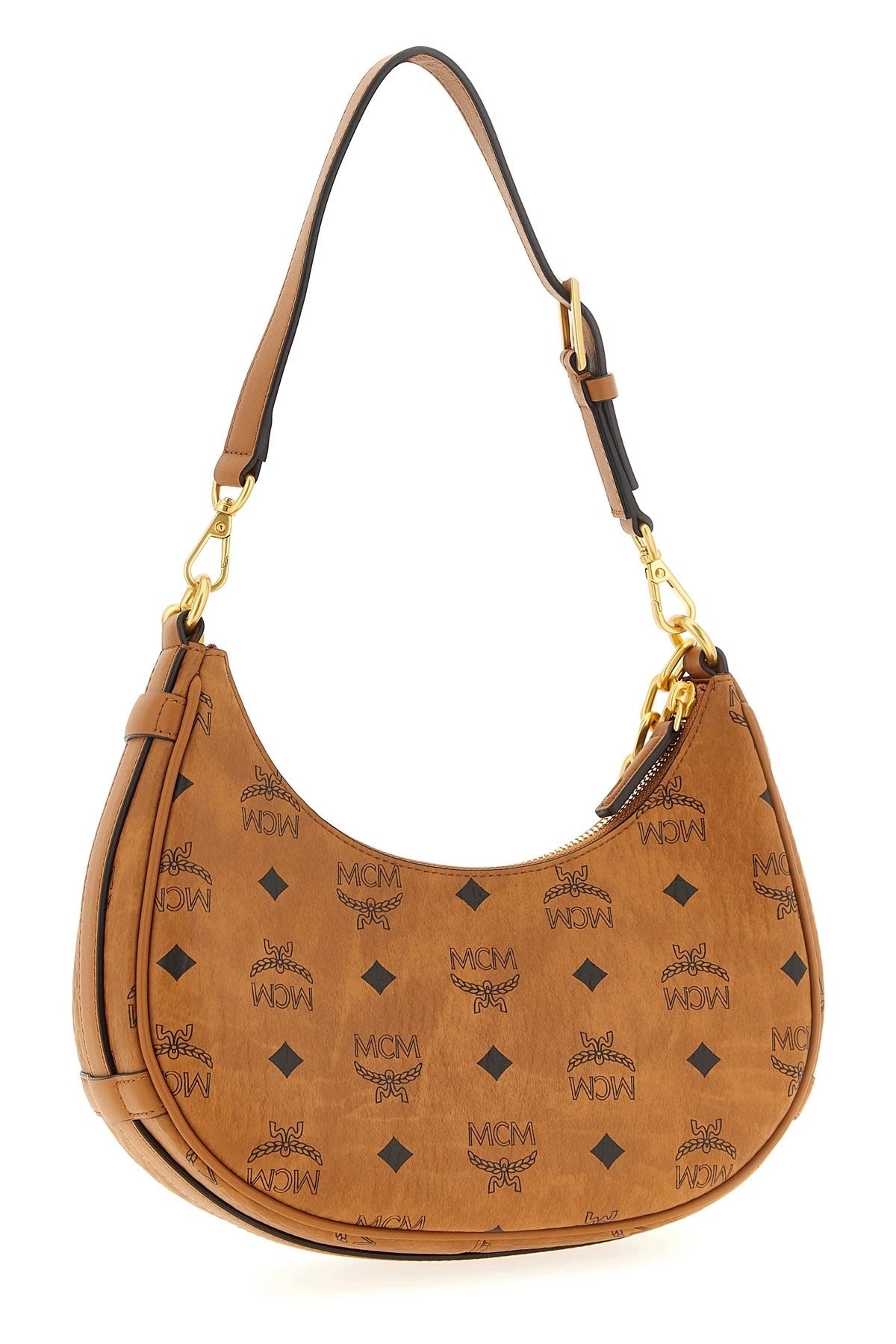 MCM Aren Crescent Hobo Bag