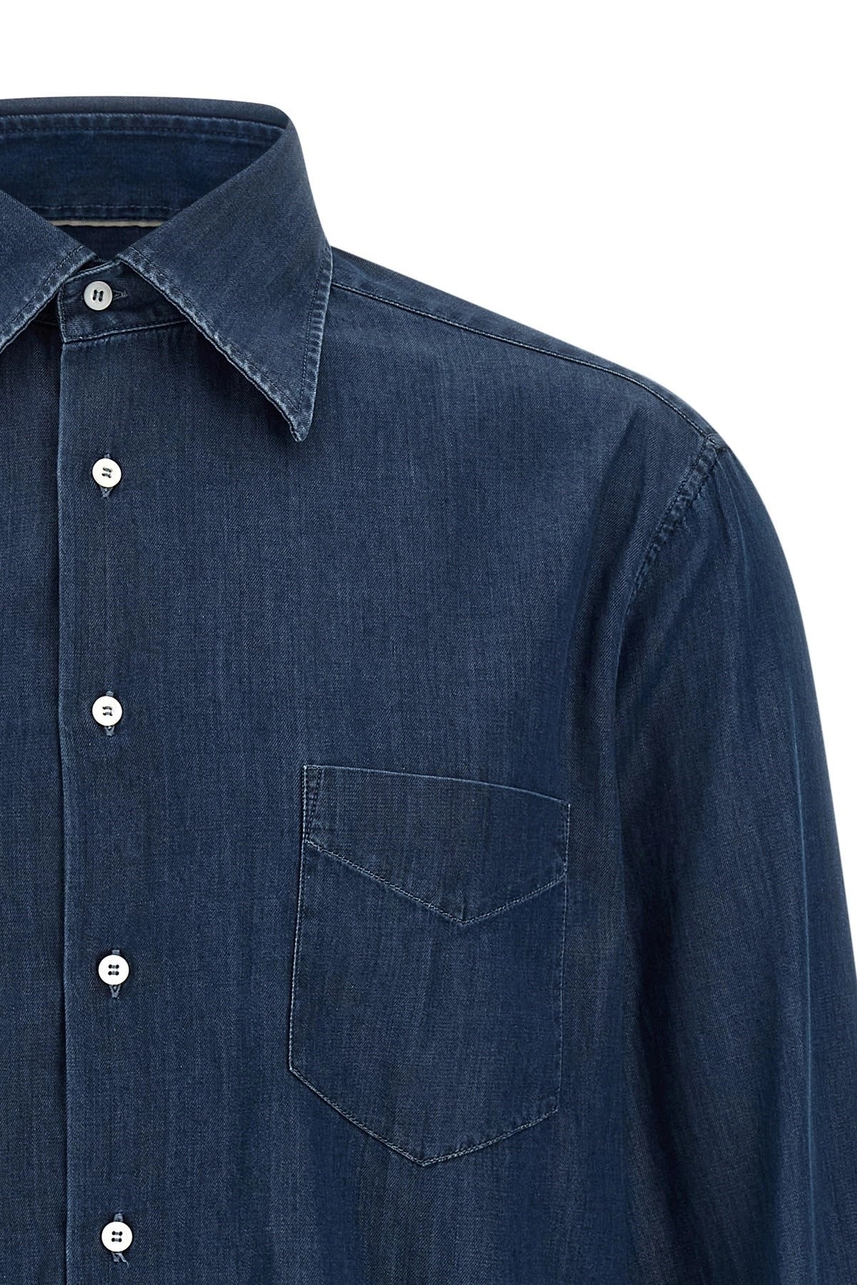 Brunello Cucinelli Lightweight Denim Shirt | Sendegaro JP