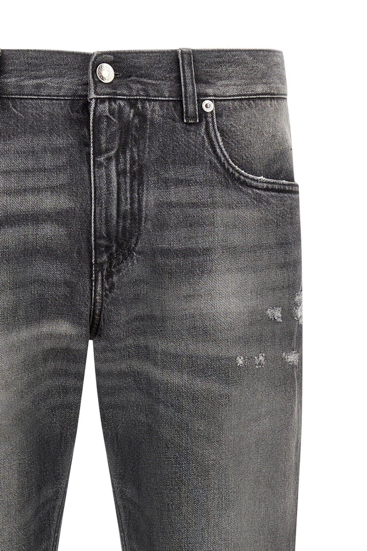 Dolce & Gabbana Grey Distressed Jeans