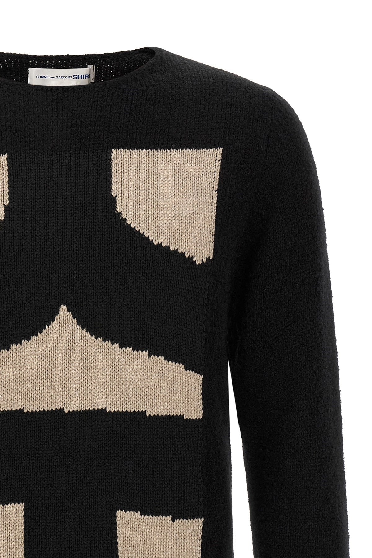 Comme Des Garçons Intarsia Crewneck Sweater | Sendegaro