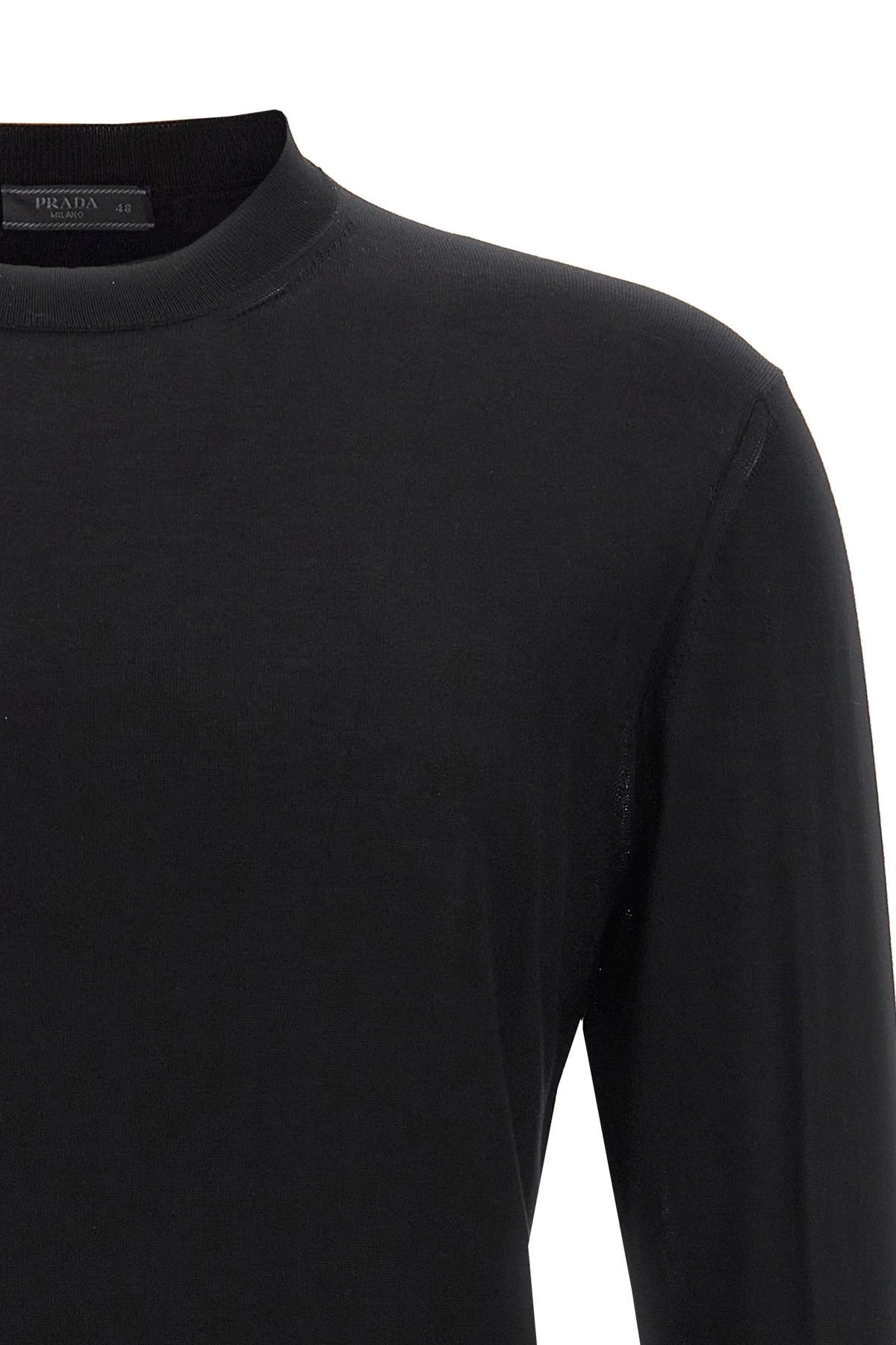 Prada Silk Logo Embroidered Sweater