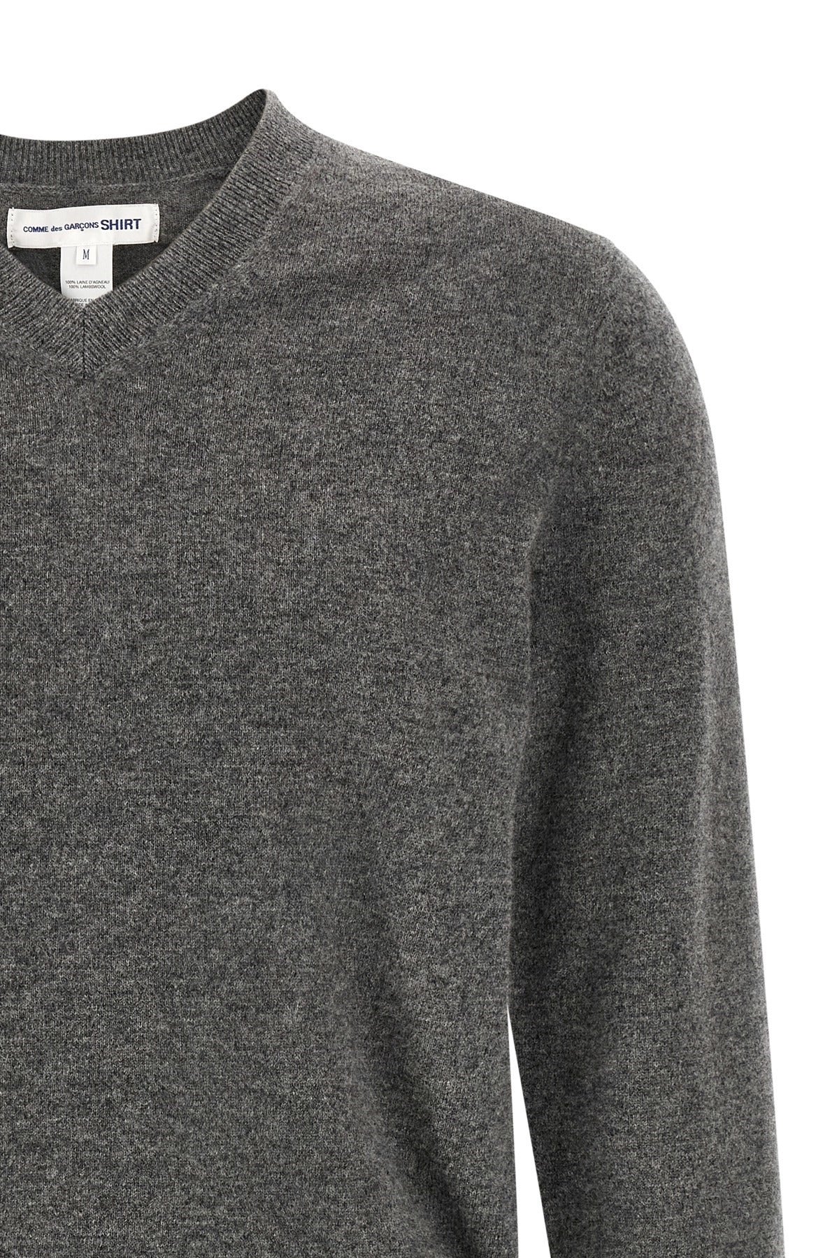 Comme Des Garçons Color-Block V-Neck Sweater