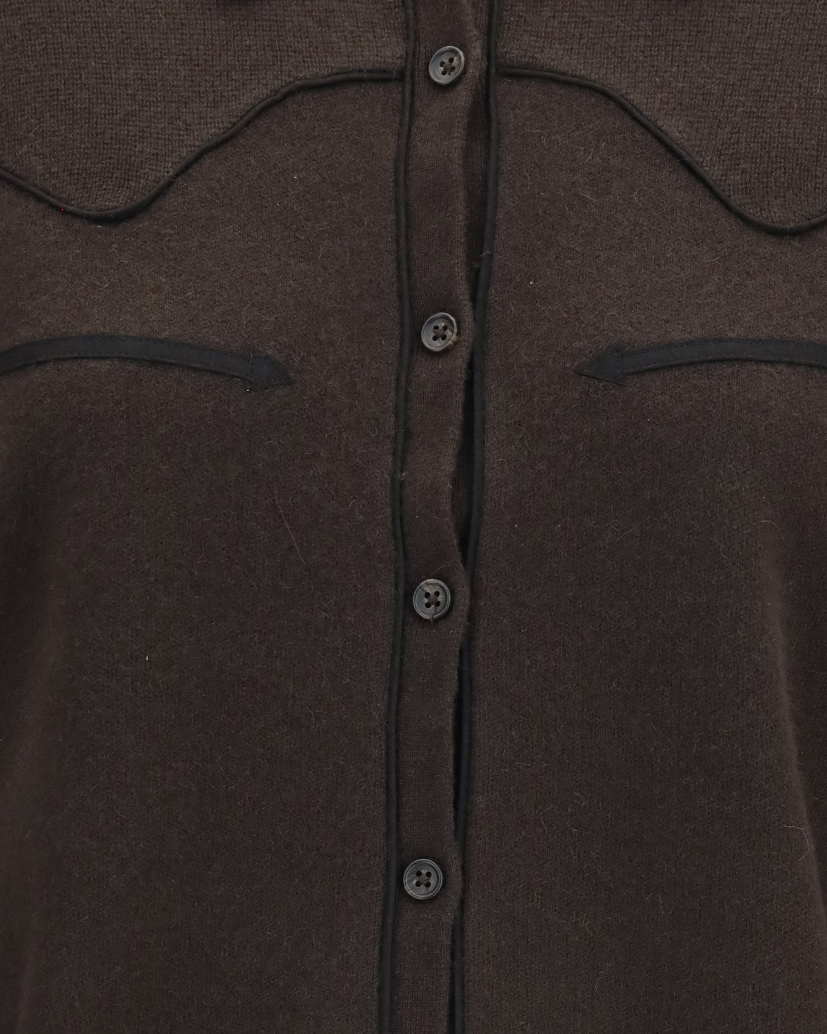Guest in Residence Cropped Western Cashmere Shirt