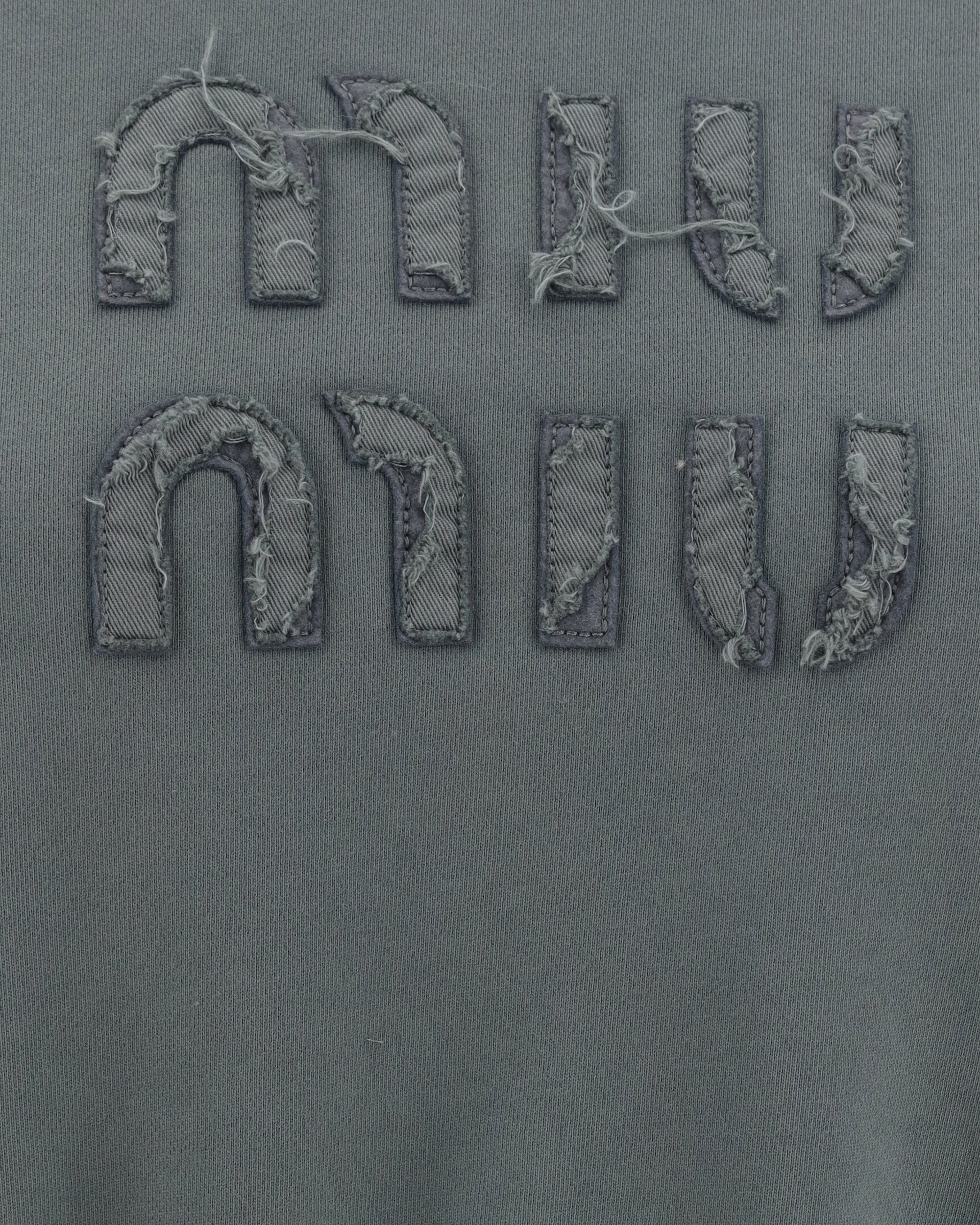Miu Miu Cropped Monogram Sweatshirt