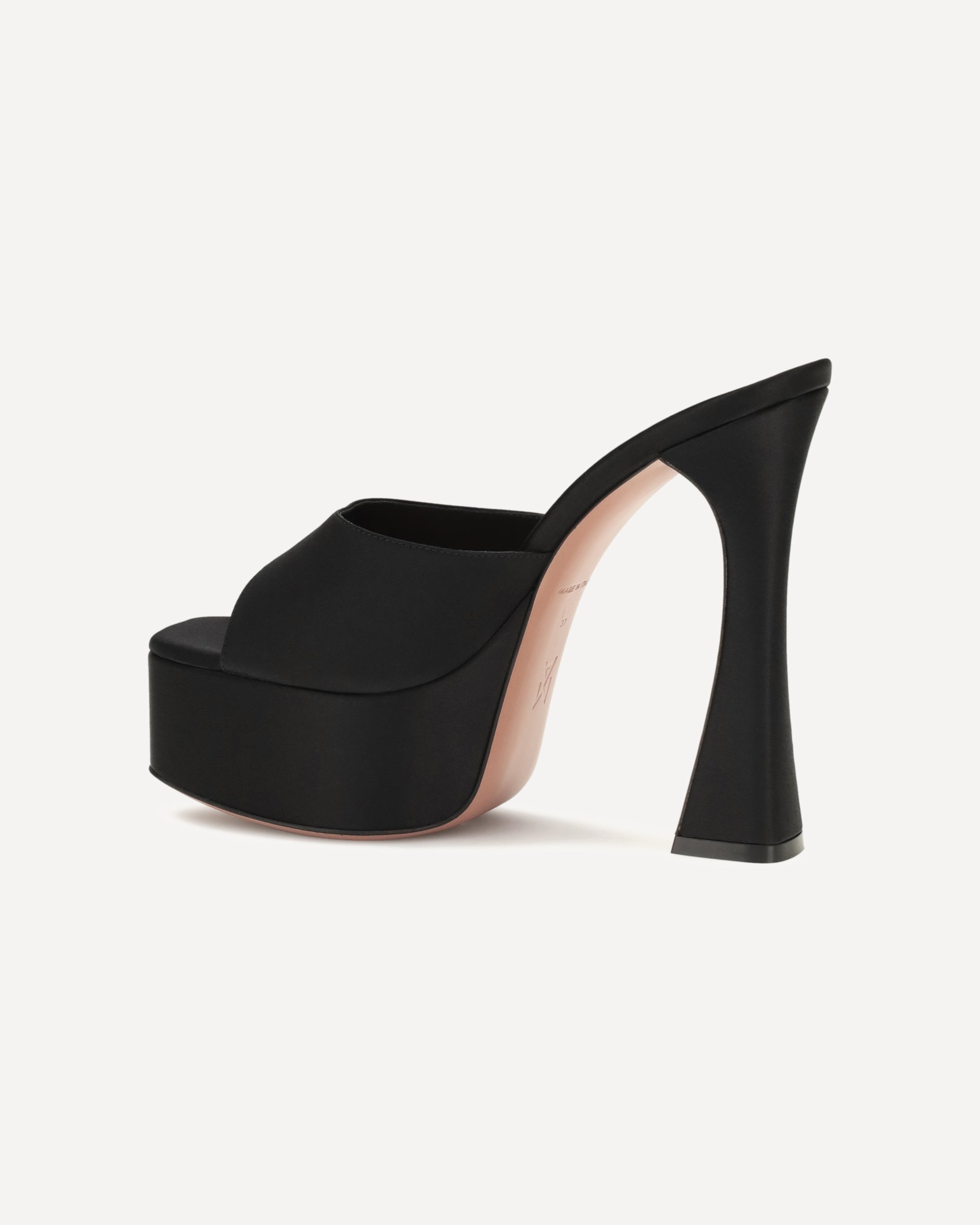 Amina Muaddi Dalida Satin Sandals