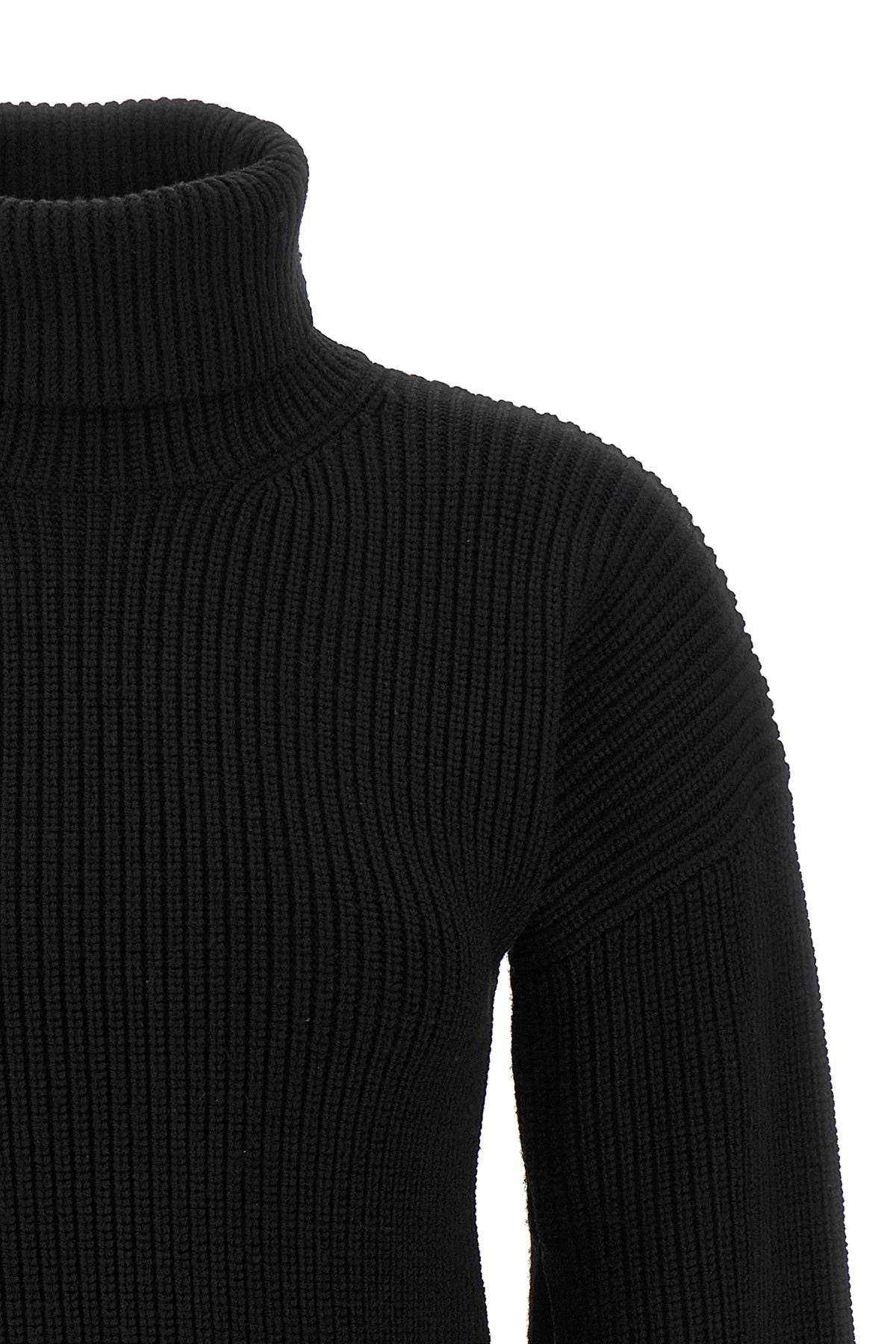 TOTEME Ribbed Wool Turtleneck Sweater