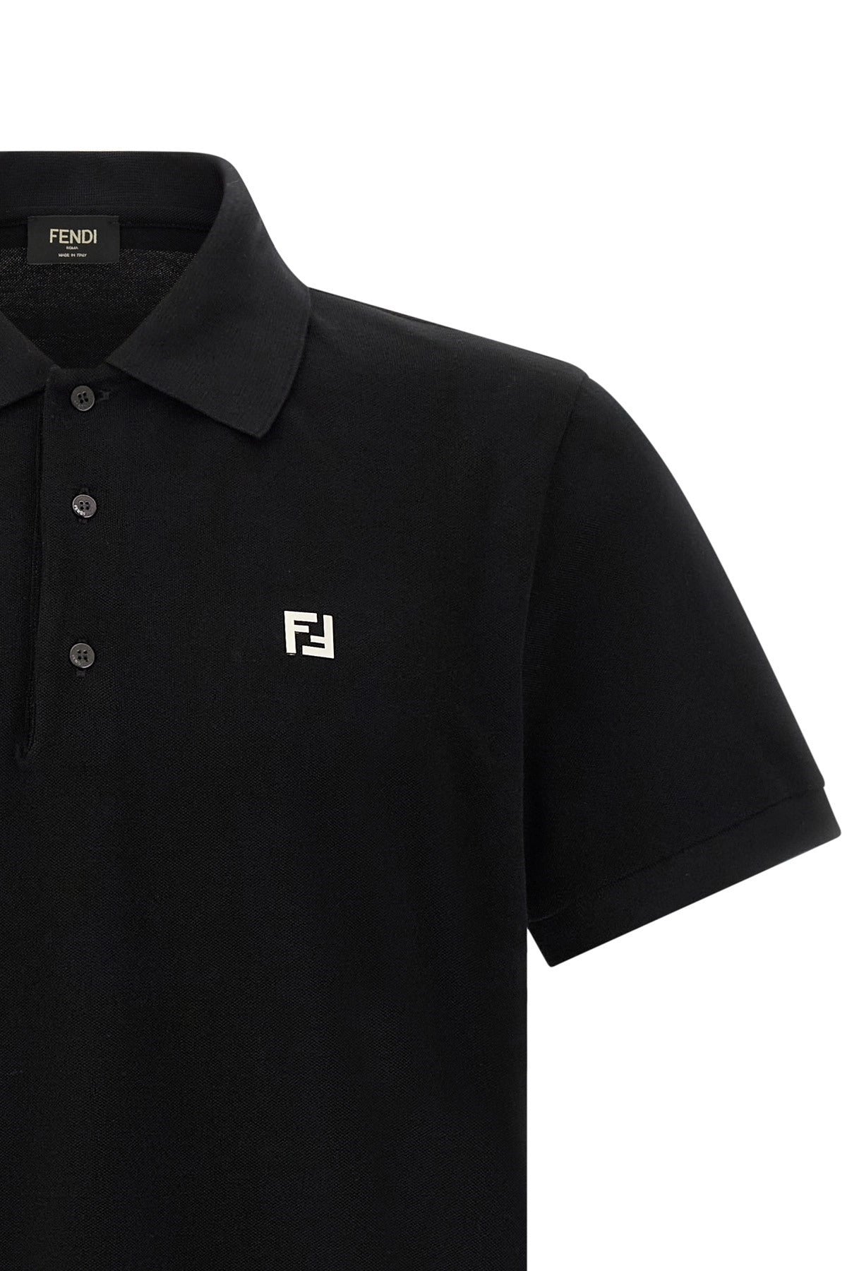 Fendi FF Metallic Logo Polo Shirt