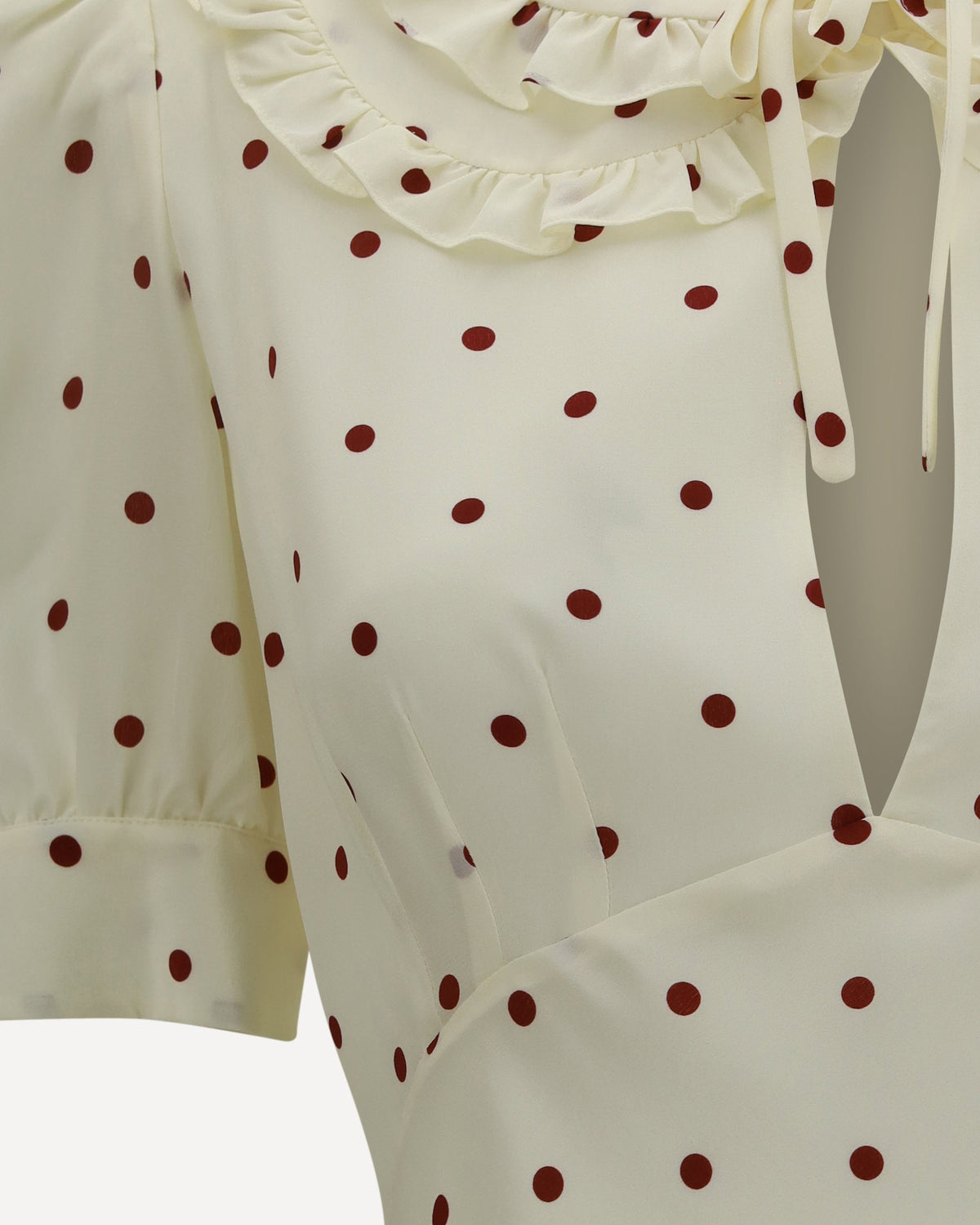 Alessandra Rich Silk Polka-Dot Midi Dress