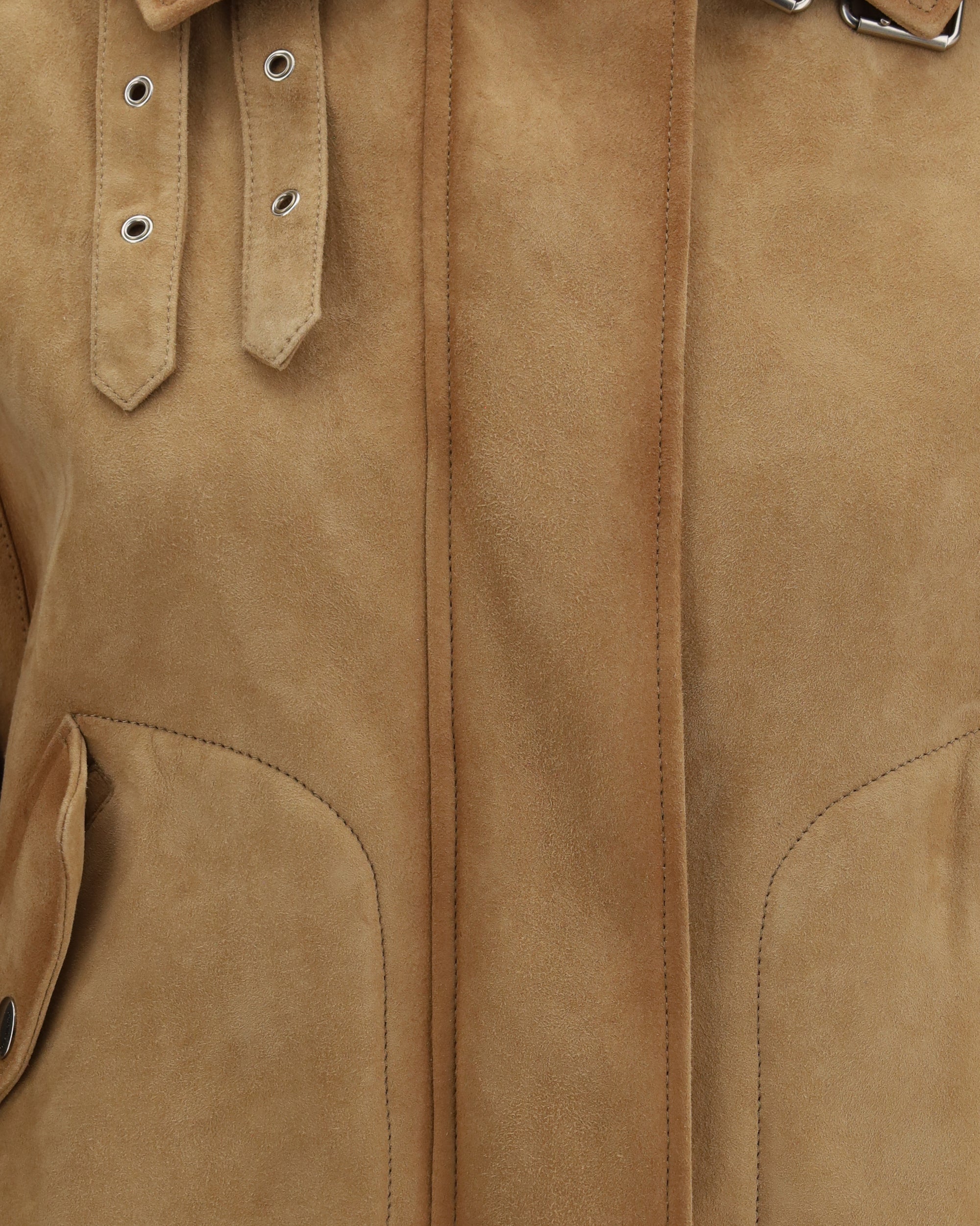 Ermanno Scervino Blouson aviateur en daim à détail patrimonial