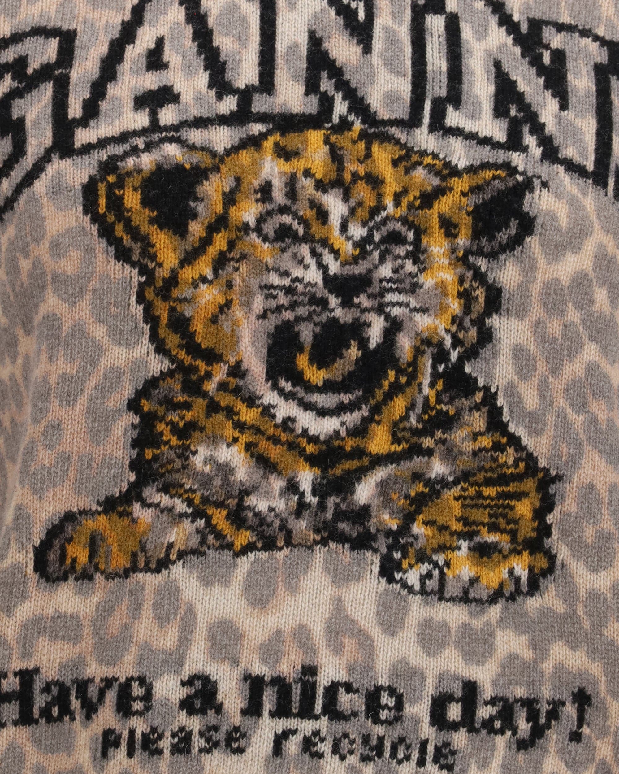 Ganni Tiger-Print Sweater