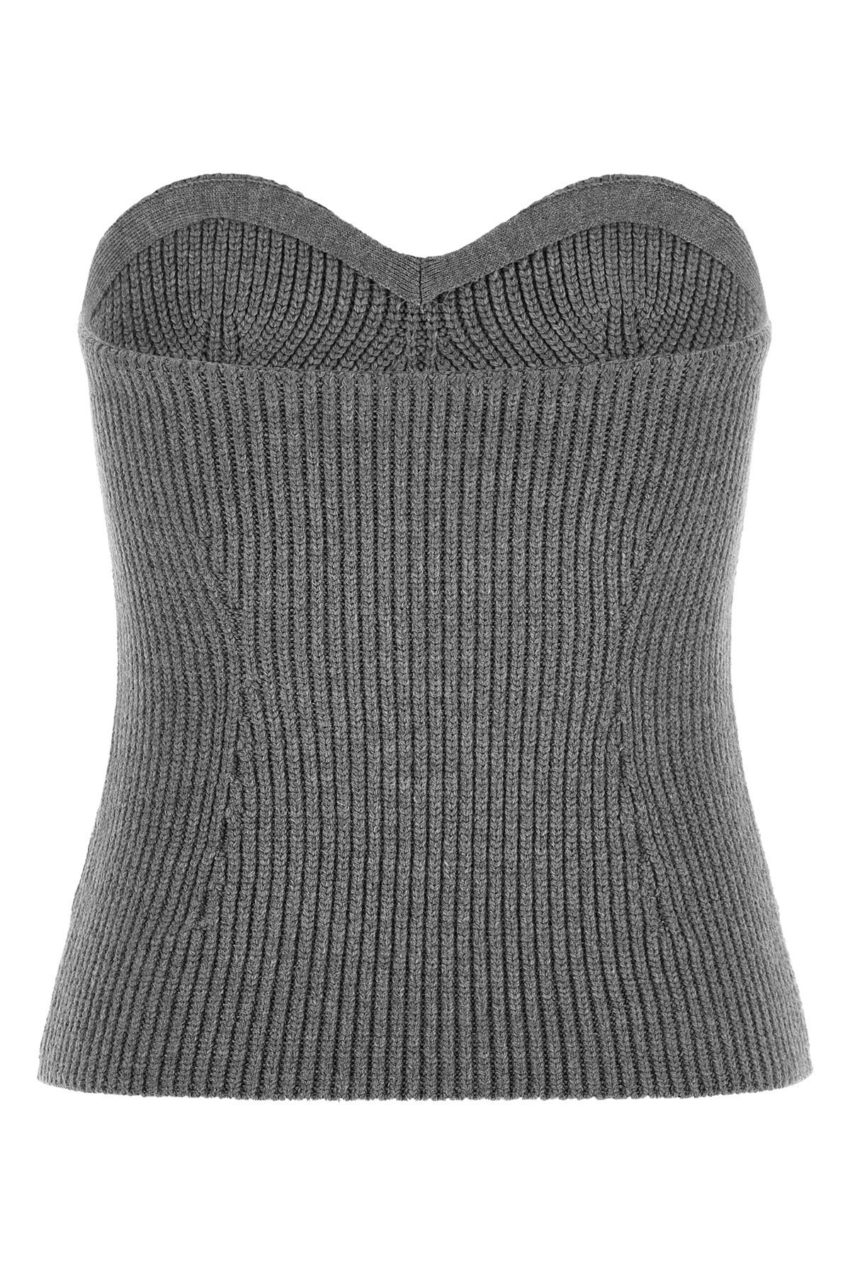 Jil Sander Off Shoulder Ribbed Top