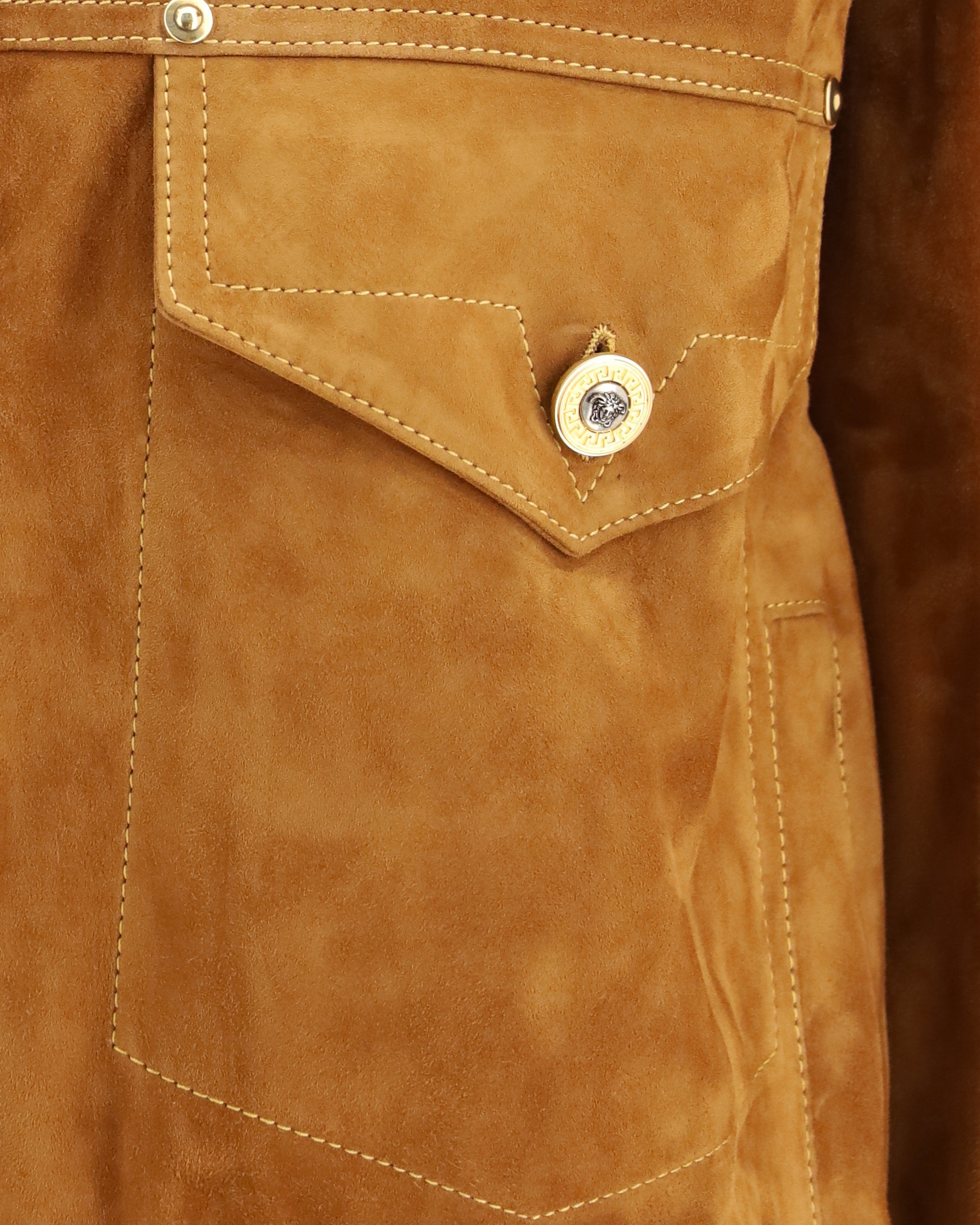 Versace Leather Button Jacket