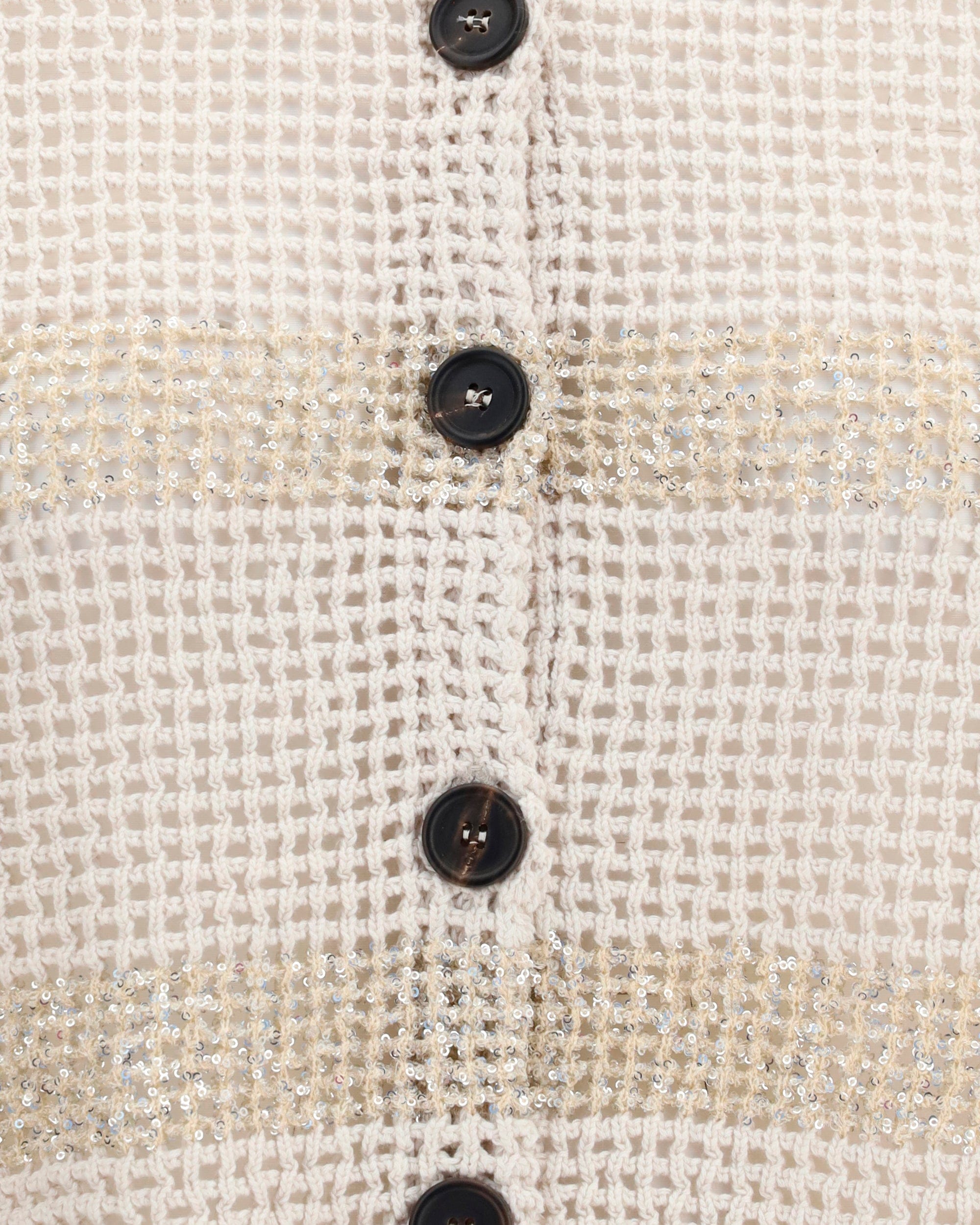 Brunello Cucinelli كارديغان قطني مخطط بتفاصيل مفتوحة