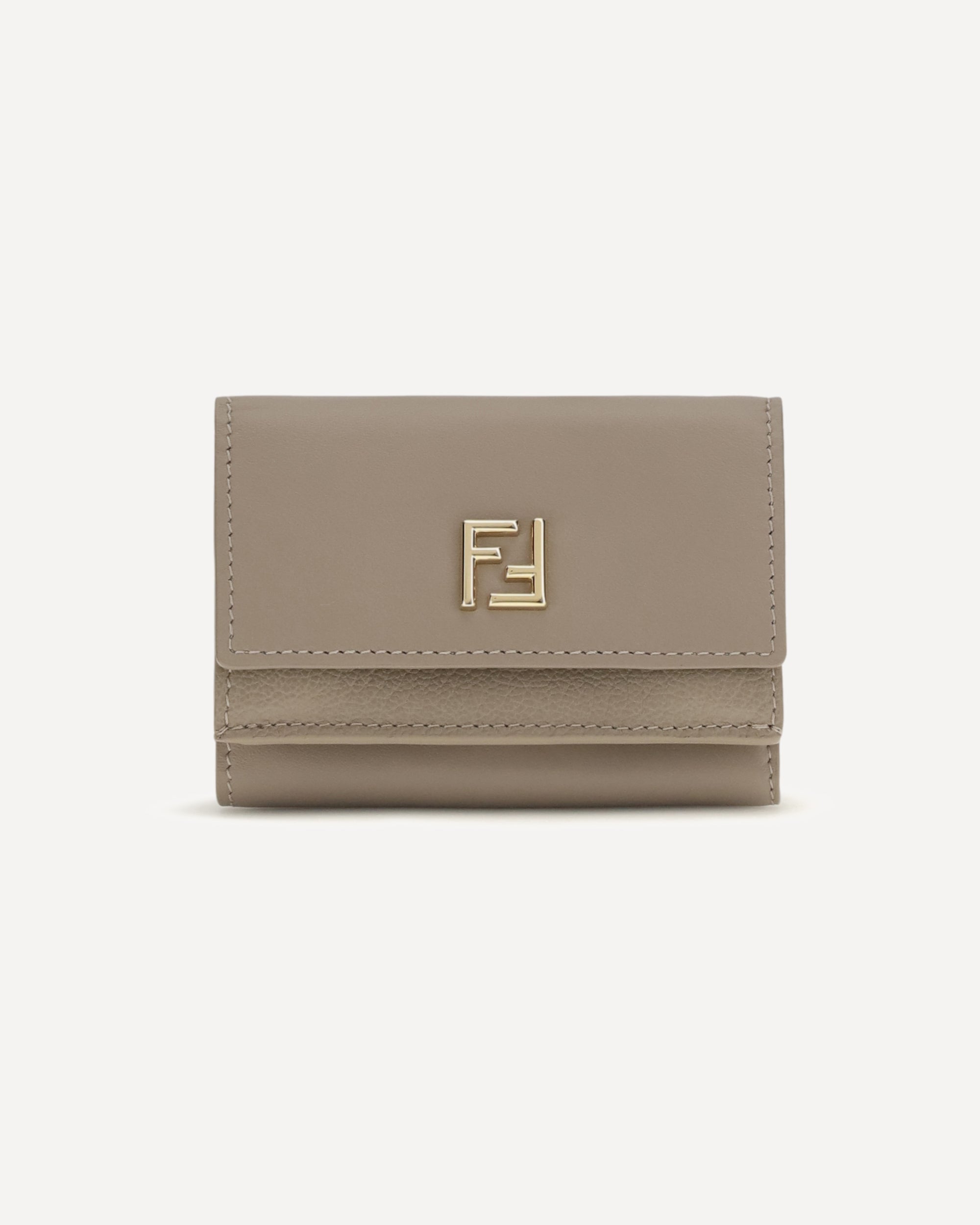 Fendi FF Mini Trifold Leather Wallet