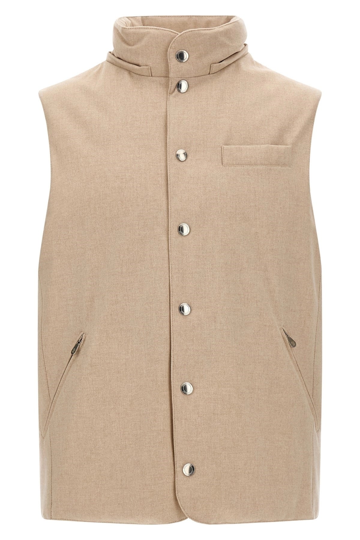 Brunello Cucinelli Flannel Hooded Vest