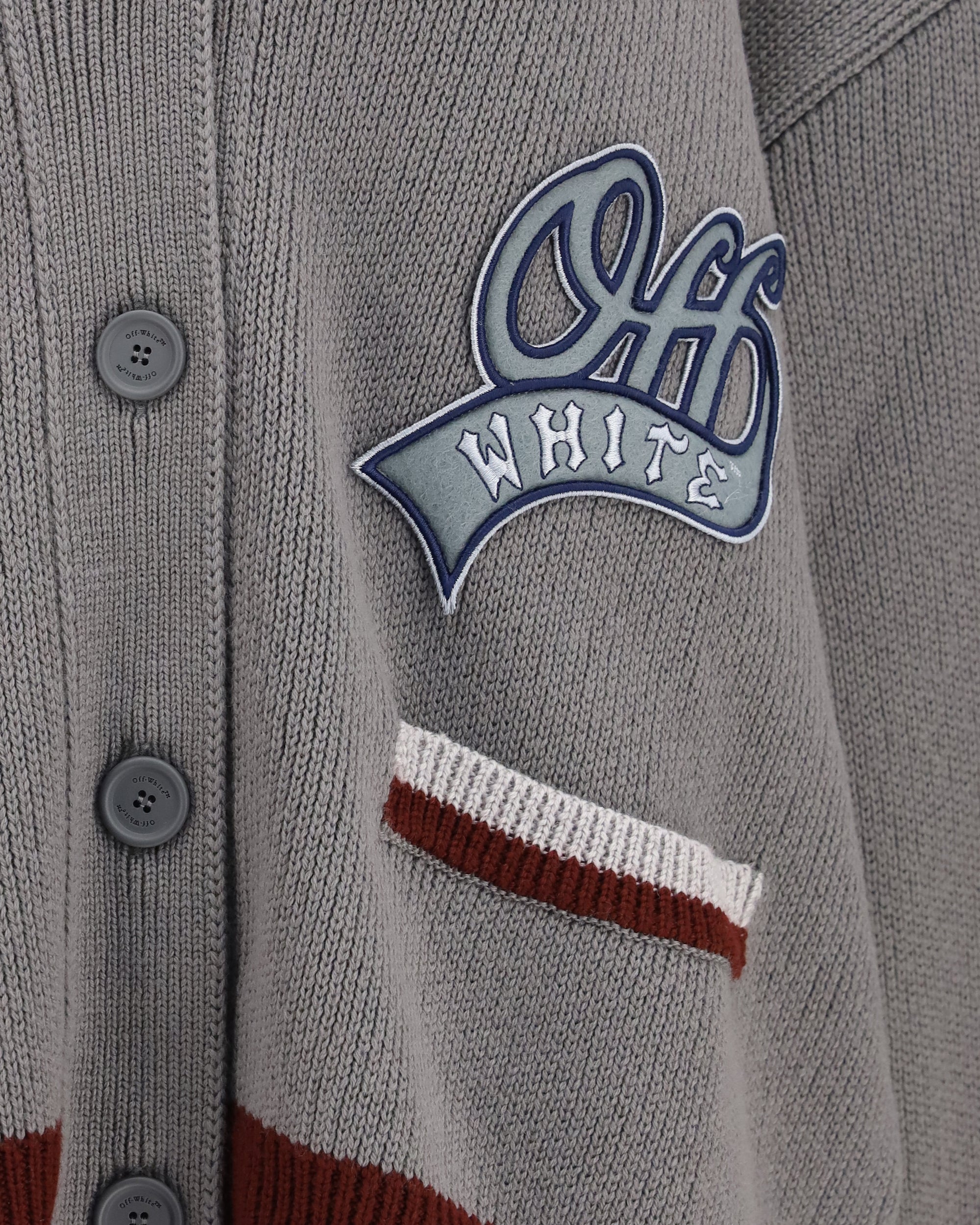 Off-White College Varsity Knit Cardigan