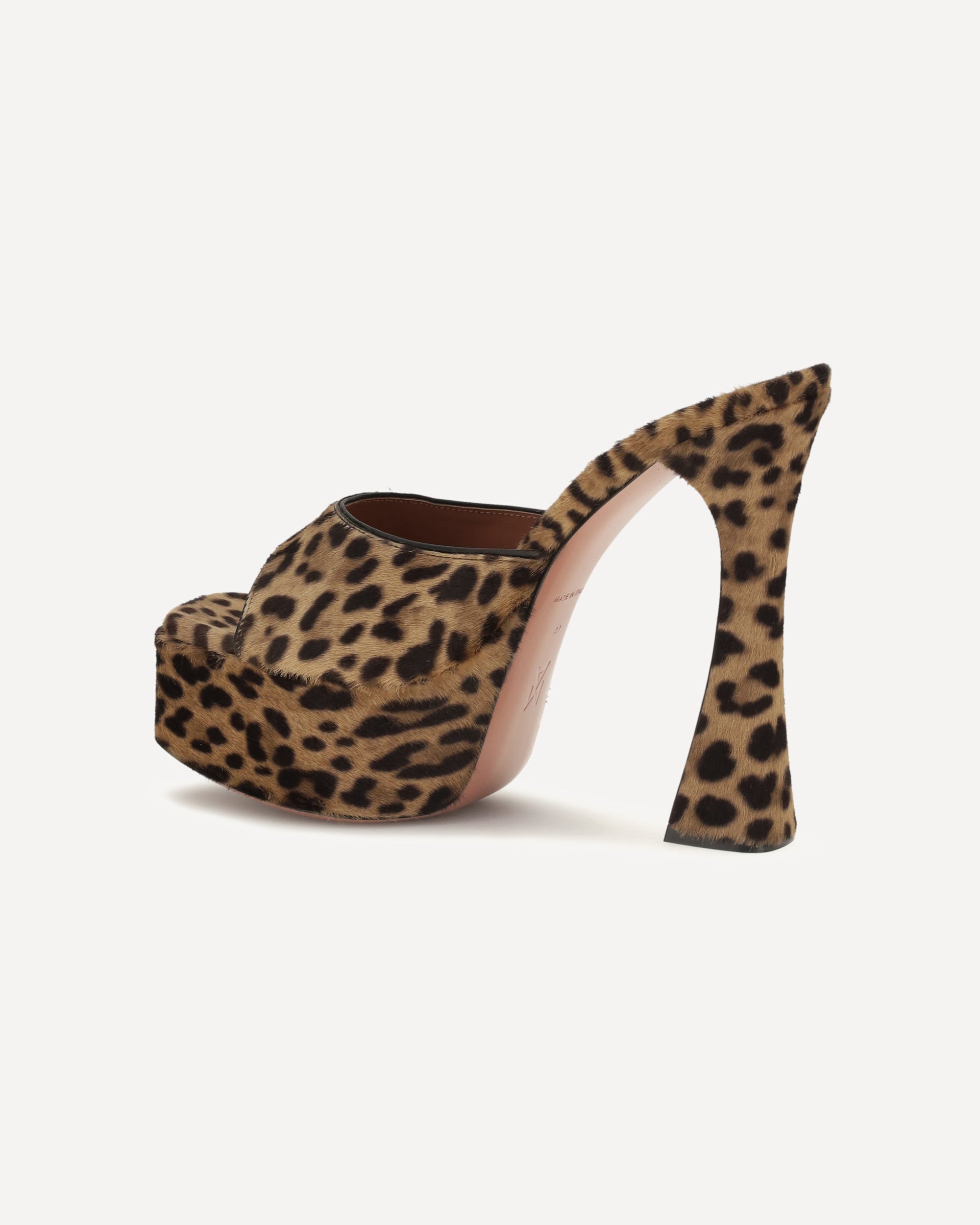 Amina Muaddi Leopard-Print Dalida Sandals