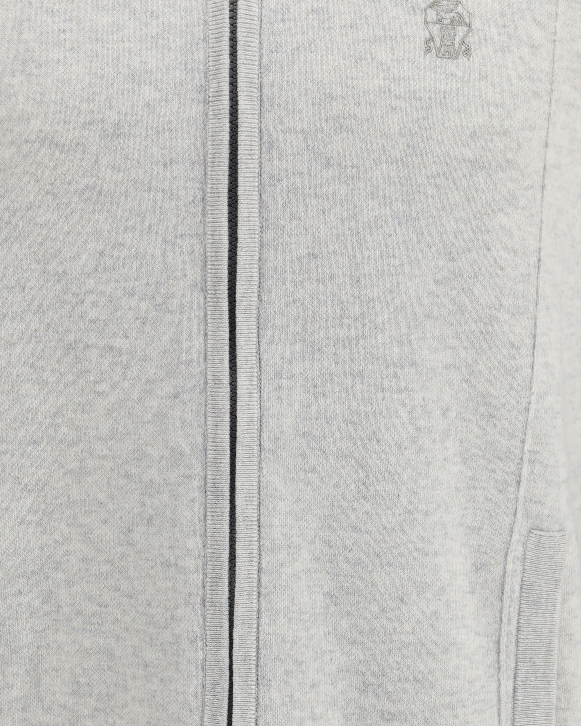 Brunello Cucinelli Double Cashmere Cardigan With Zip | Sendegaro JP