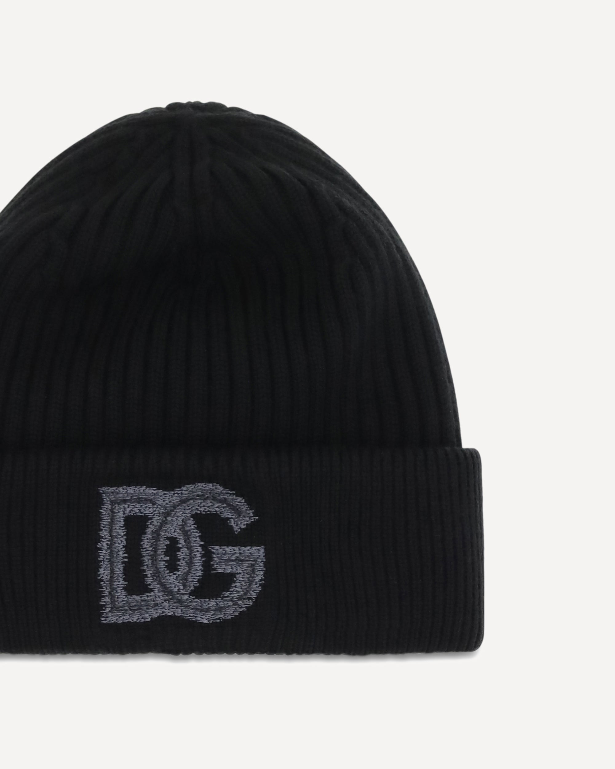 Dolce & Gabbana Logo English Rib Knit Beanie