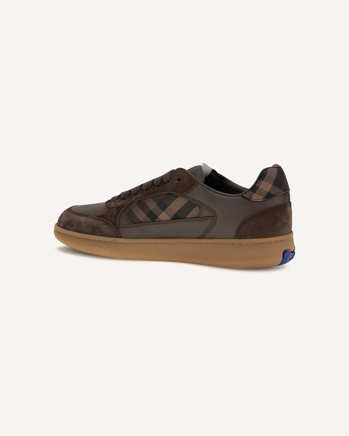 Burberry Terrace Check Leather Suede Sneakers