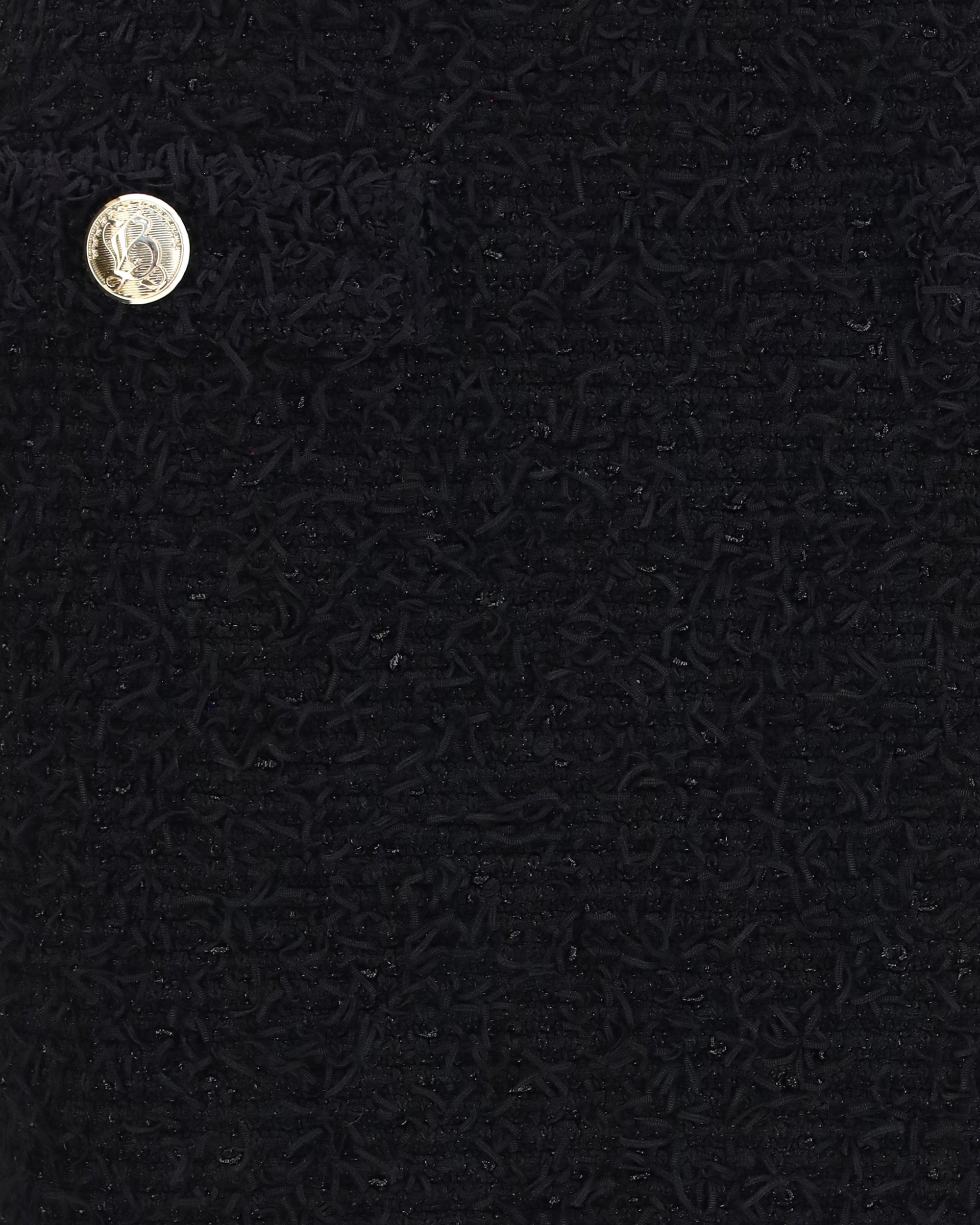 Balmain Tweed Mini Skirt With Logo Buttons