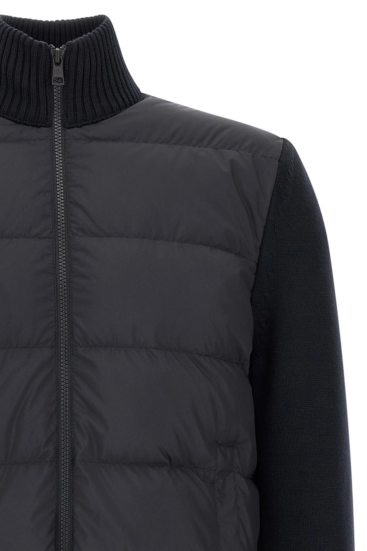 Moncler Two-Material Cardigan