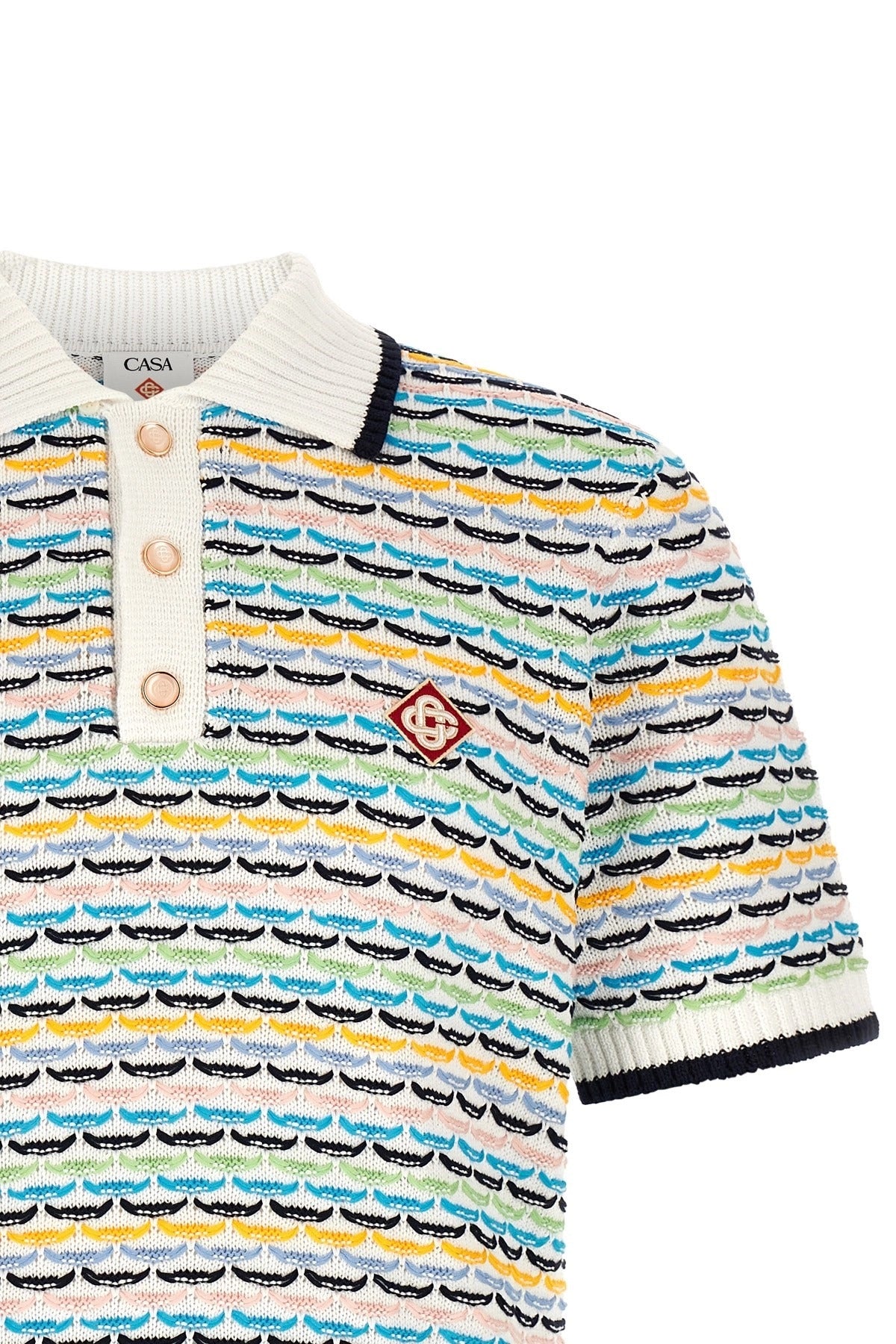 Casablanca Tuck Stitch Polo Shirt