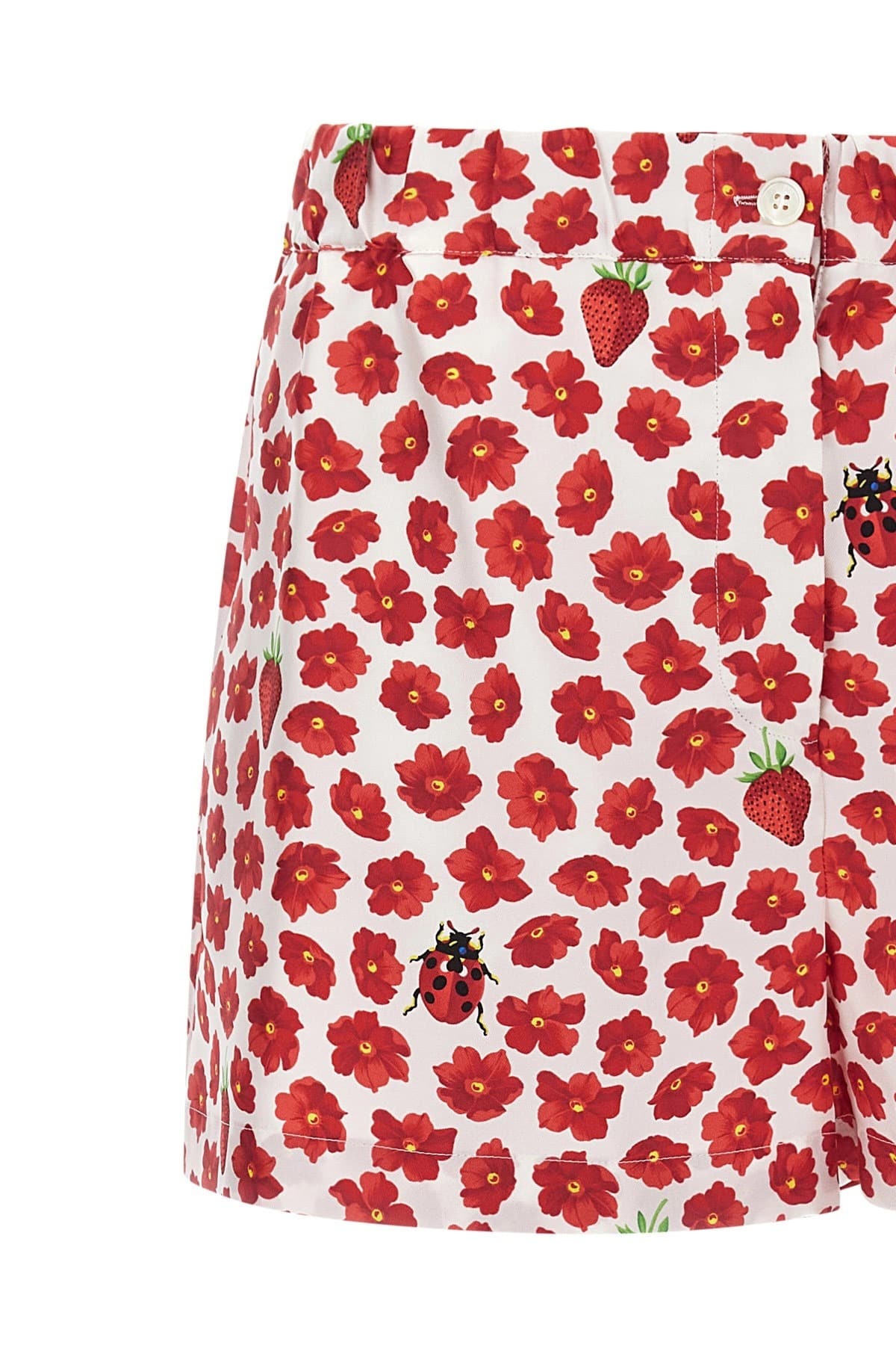 Versace Strawberry Garden Silk Twill Shorts