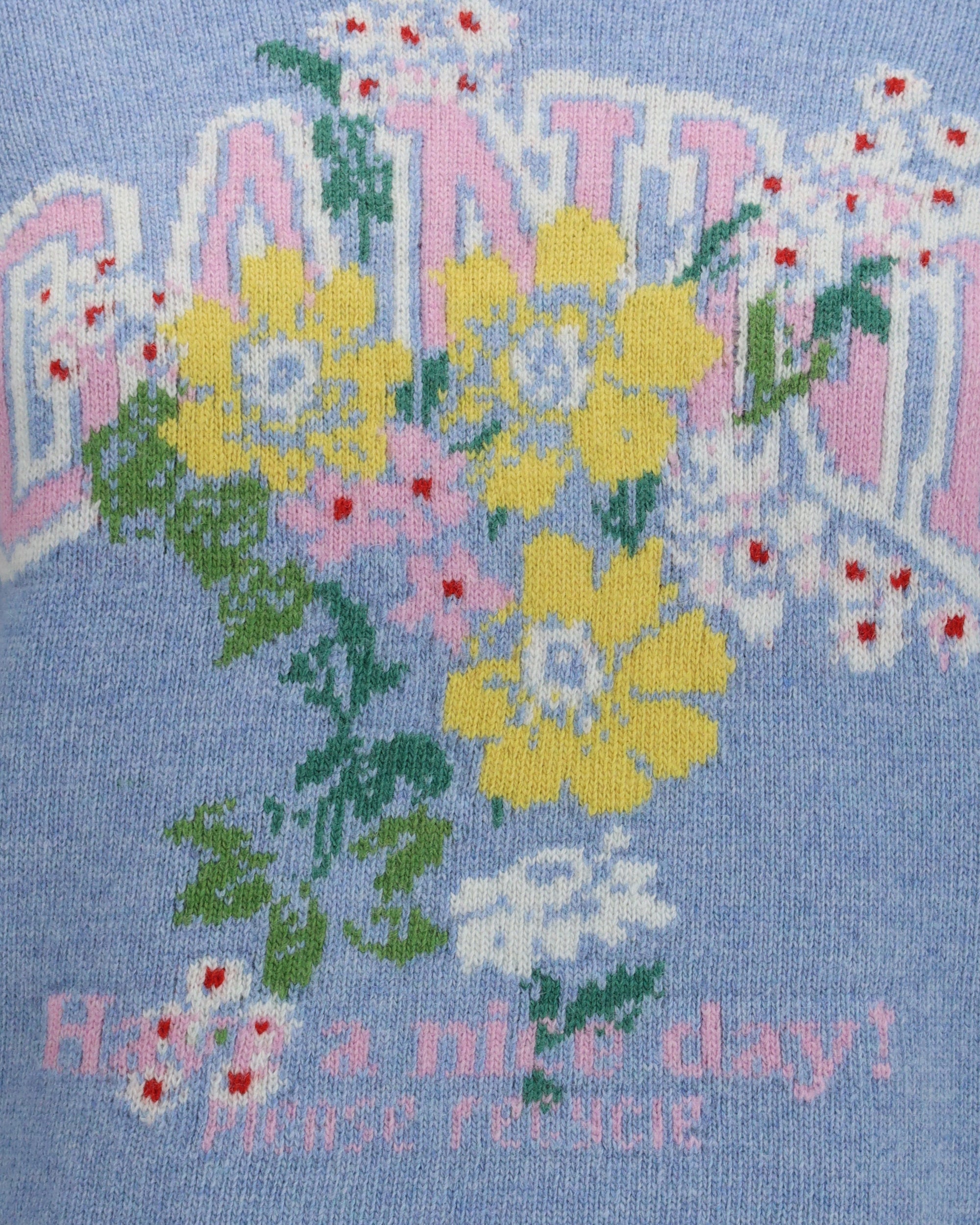 Ganni Flowers Wool Sweater