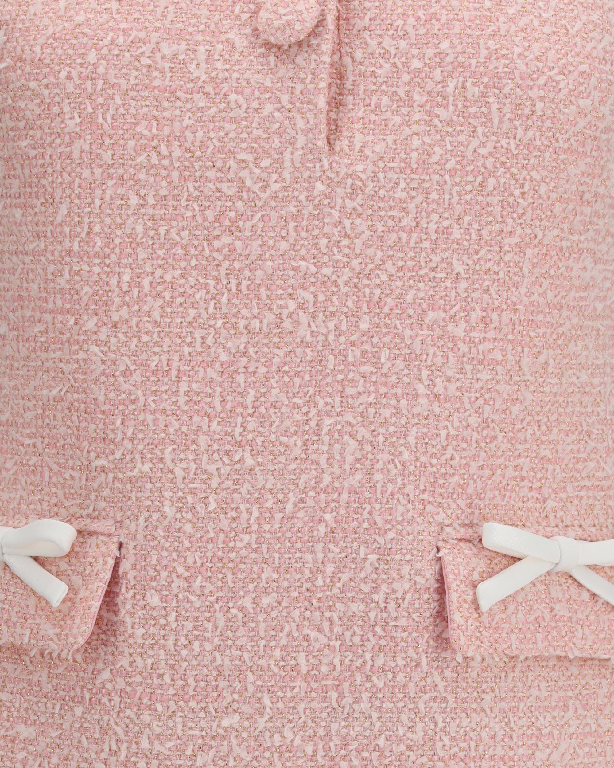 Self-Portrait Bouclé Mini Dress With Lace Collar