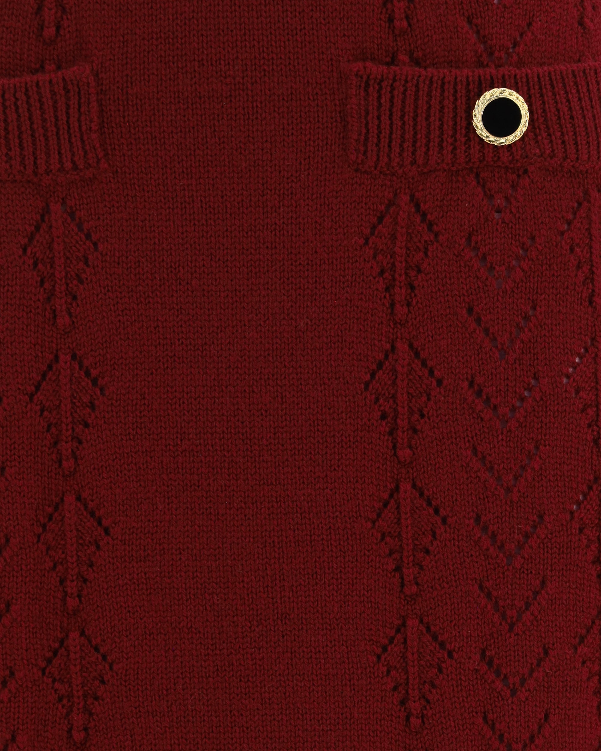 Alessandra Rich Merino Wool Midi Skirt