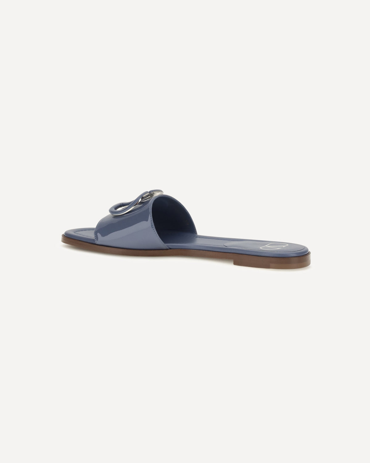 Valentino Garavani VLogo Patent Leather Slide Sandals
