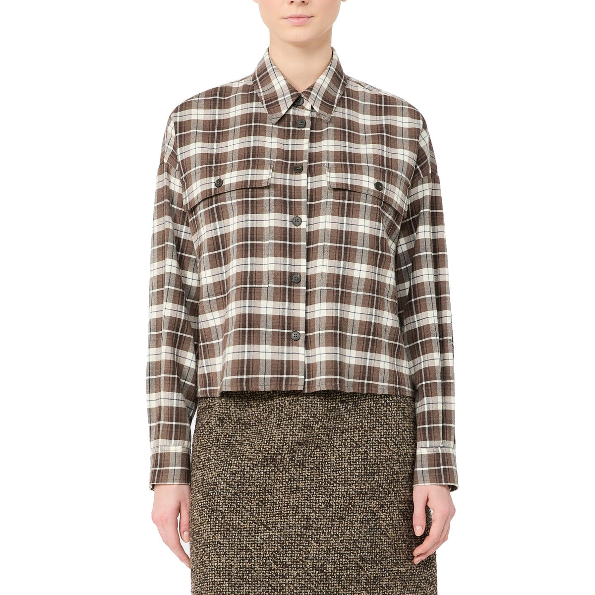 Max Mara Plaid Flannel Shirt