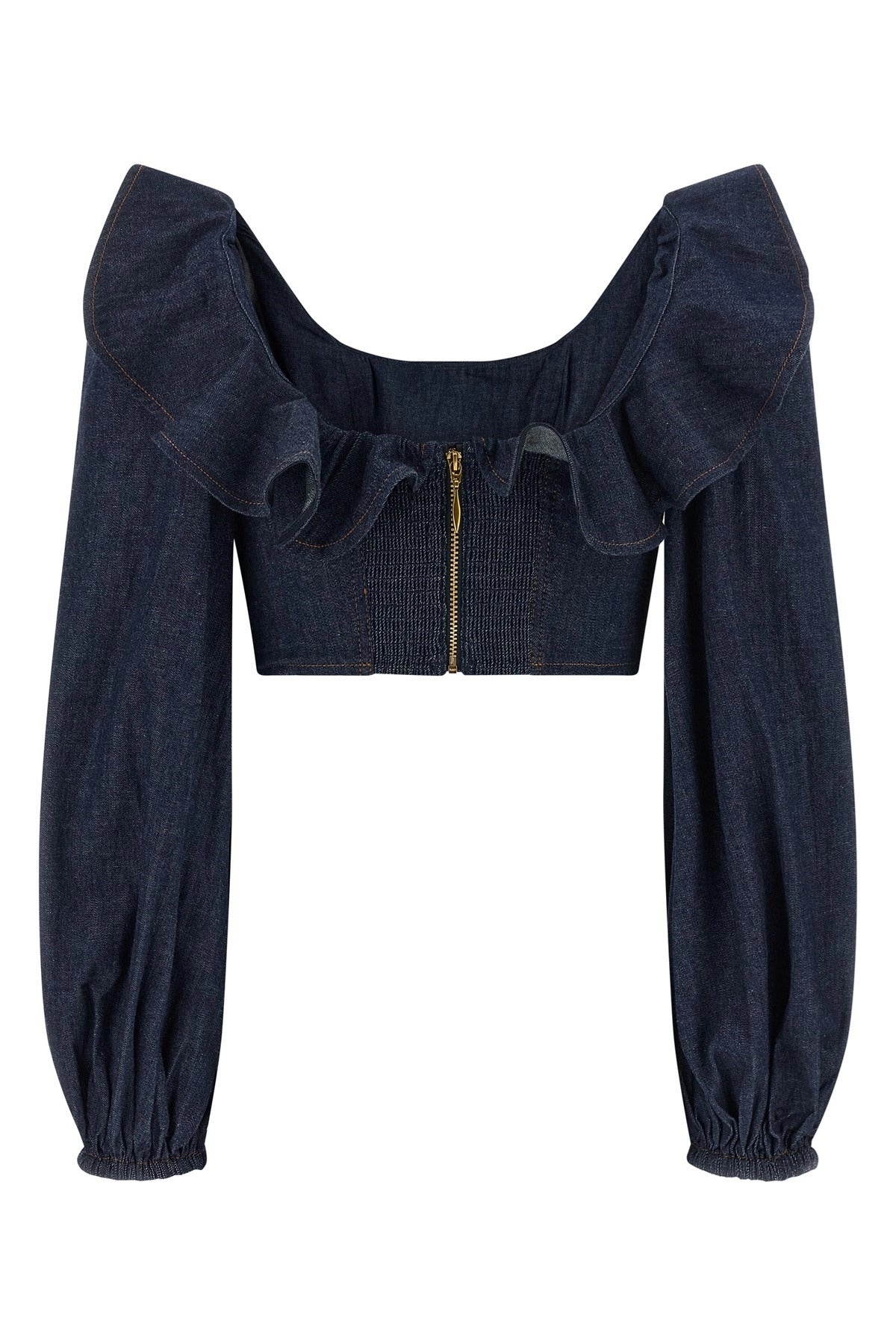 Zimmermann Aster Cotton Denim Top