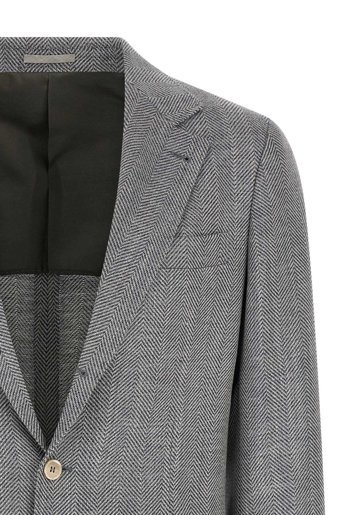 Brunello Cucinelli Deconstructed Single-Breasted Blazer | Sendegaro