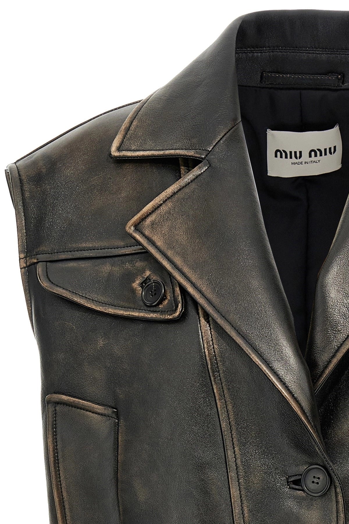 Miu Miu Logo Nappa Vest