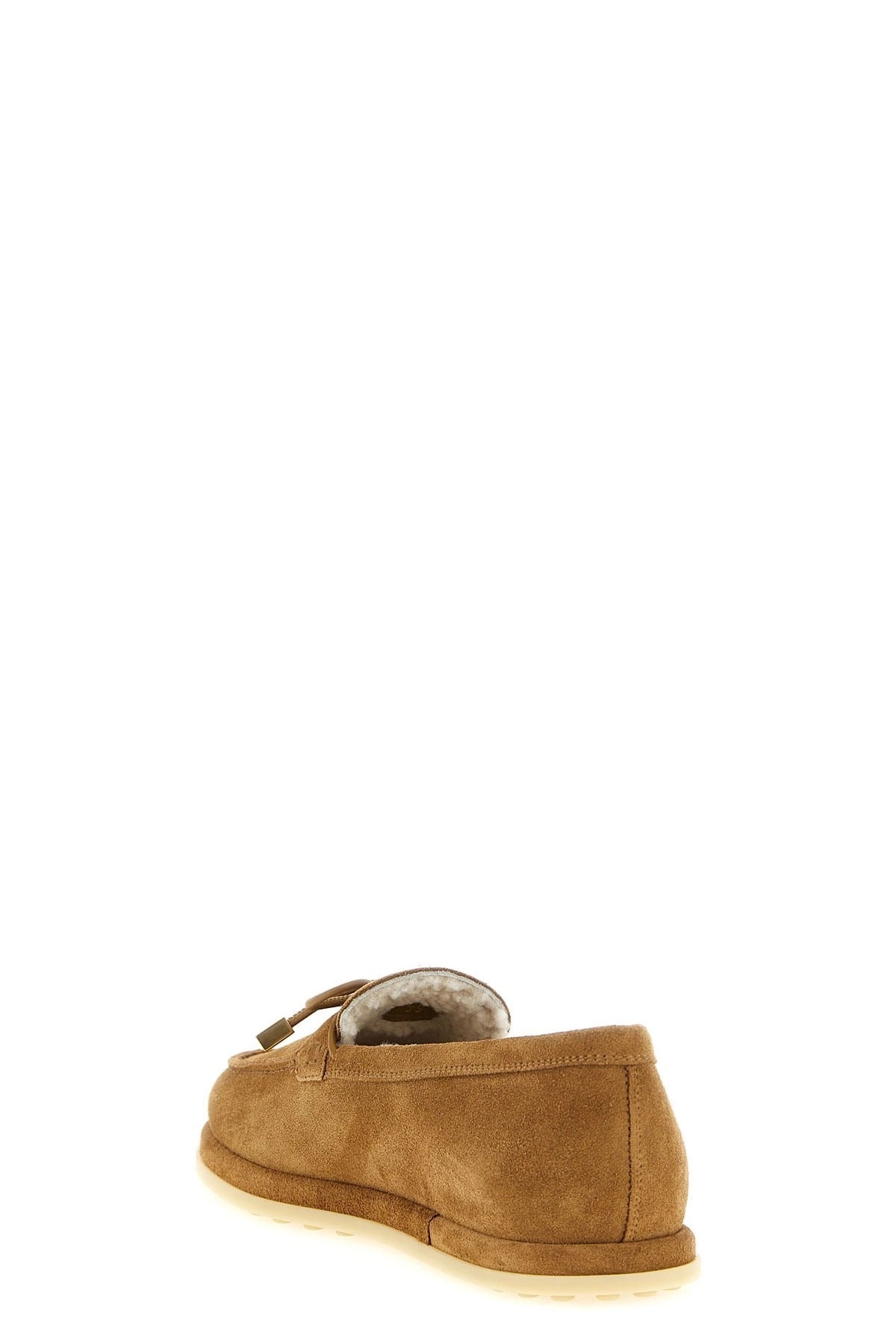 Tod's Shearling Suede Loafers