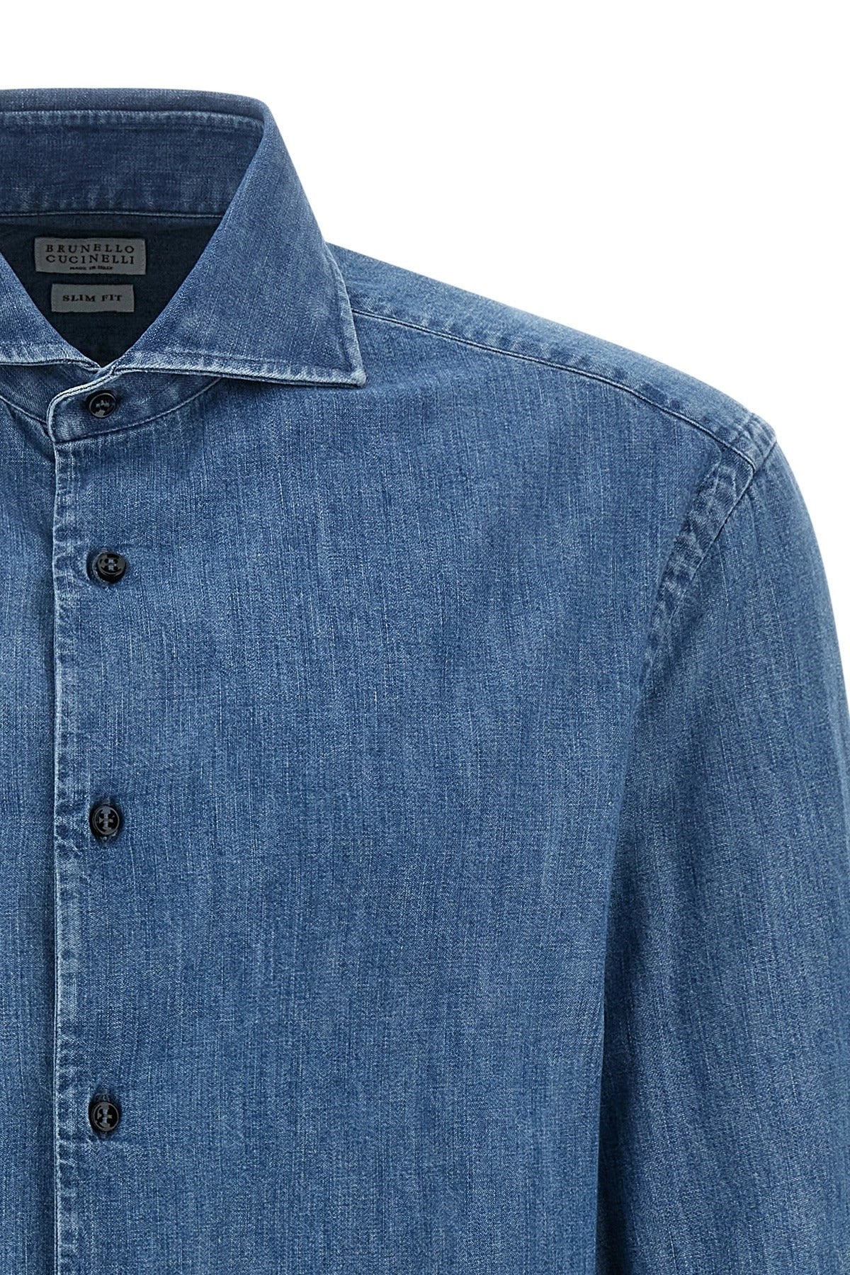 Brunello Cucinelli Slim Fit Denim Shirt