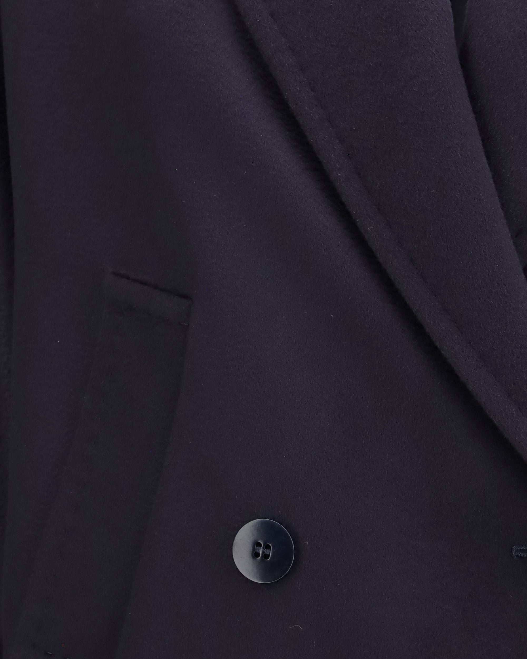Max Mara Double Breasted Wool Drap Coat