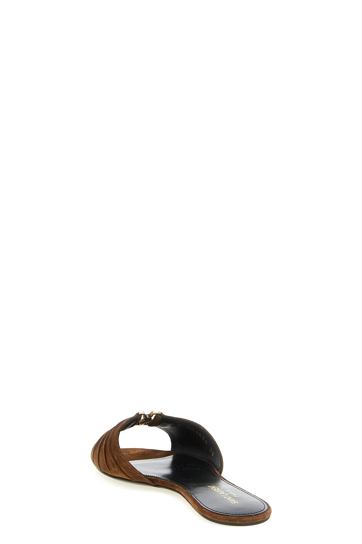 Saint Laurent Babylone Brown Suede Mules